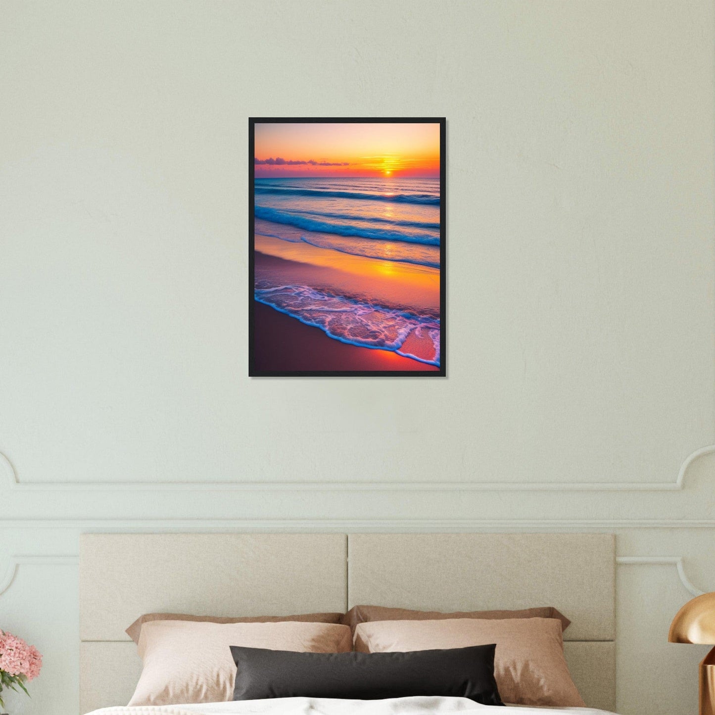 Gelato Print Material Cadre Coucher De Soleil Mer