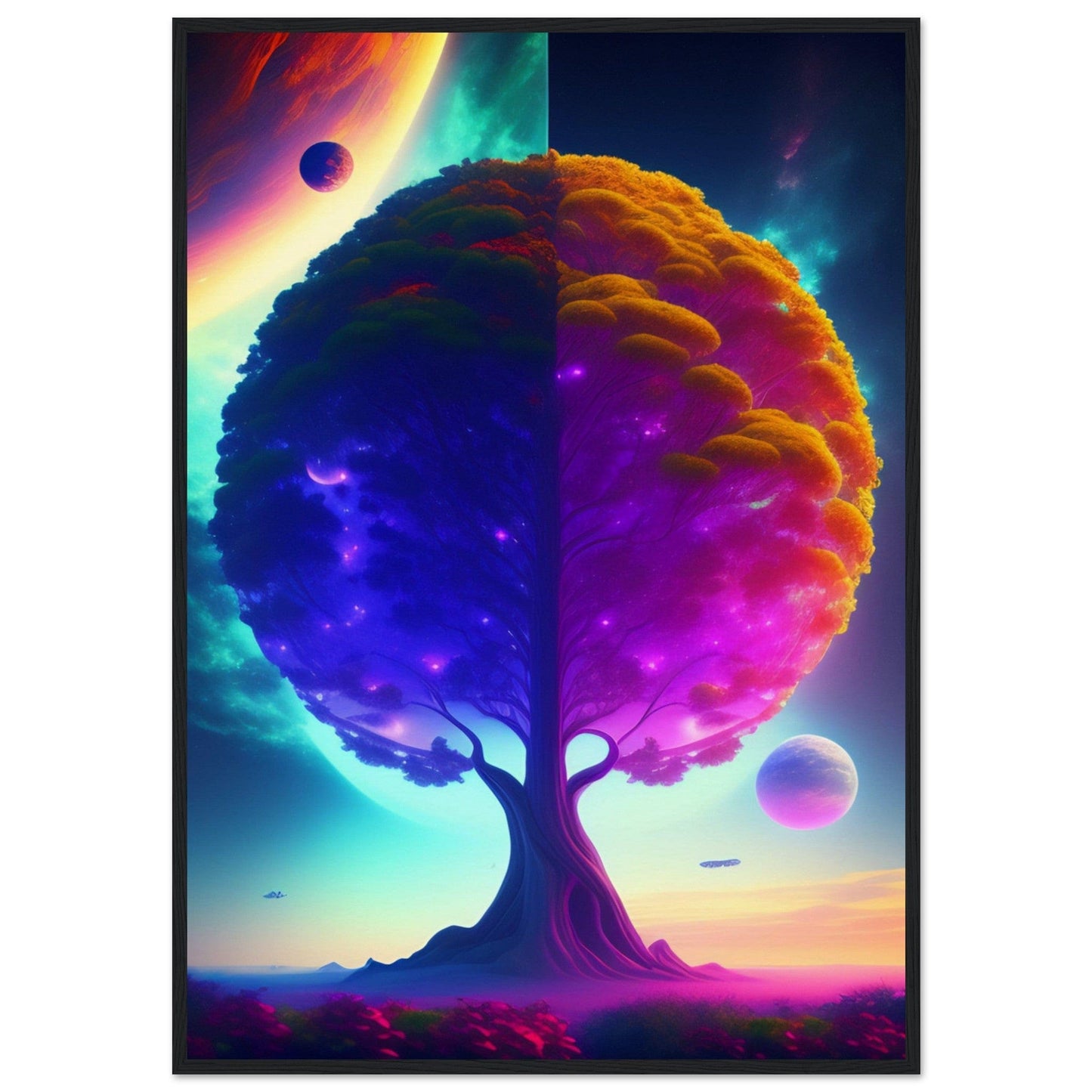 Canvanation Print Material 70x100 cm / 28x40″ Tableau Arbre De Vie L'Harmonie Urbaine