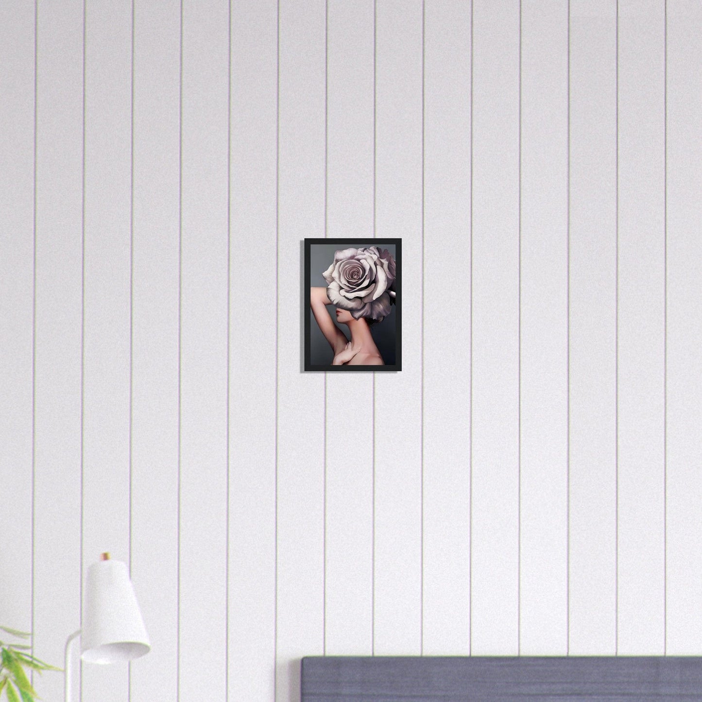 Canvanation Print Material A4 21x29.7 cm / 8x12″ Tableau Femme Fleurs Cheveux Violet Et Blanc