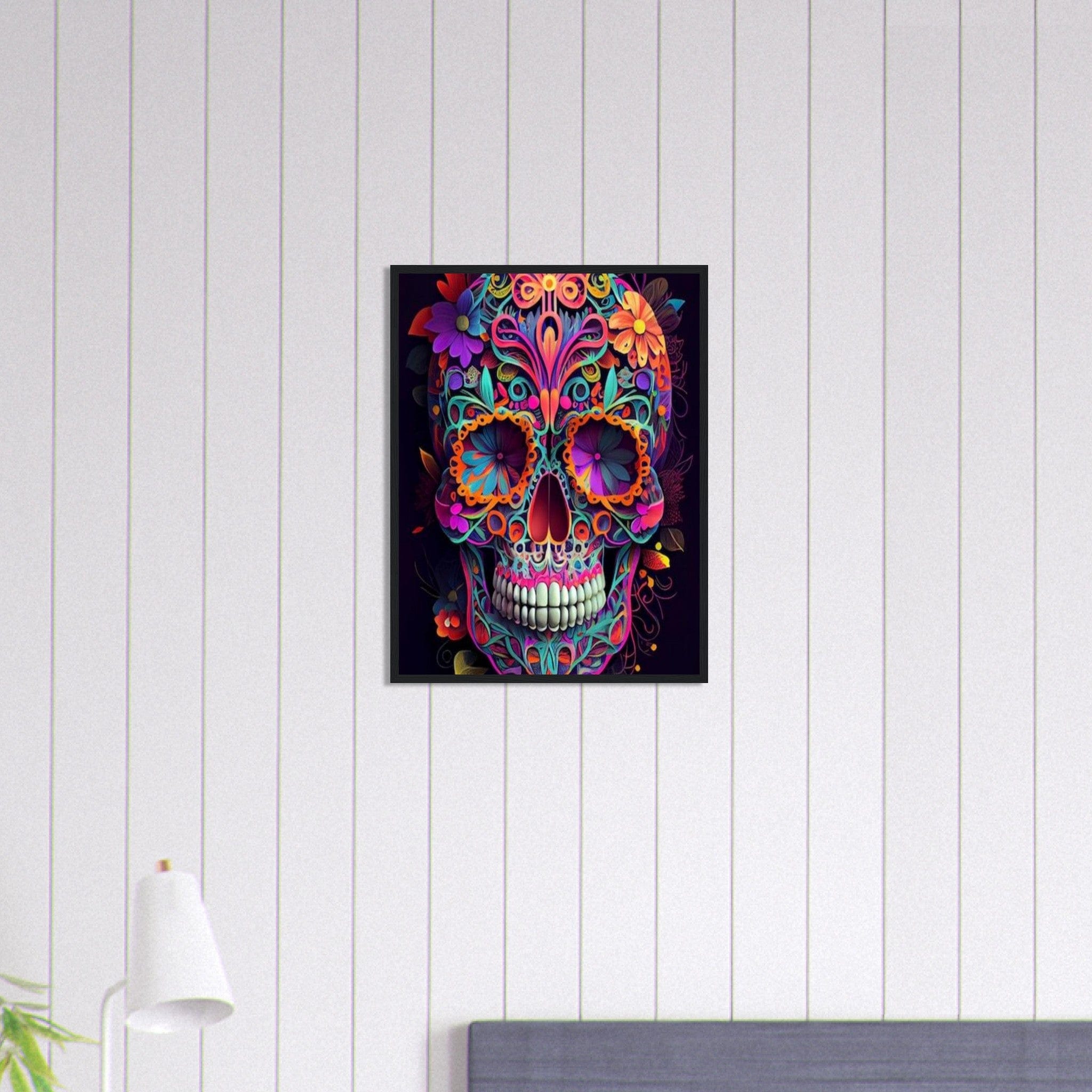 Canvanation Print Material 45x60 cm / 18x24″ Tableau Tête De Mort Crâne En Bonbon