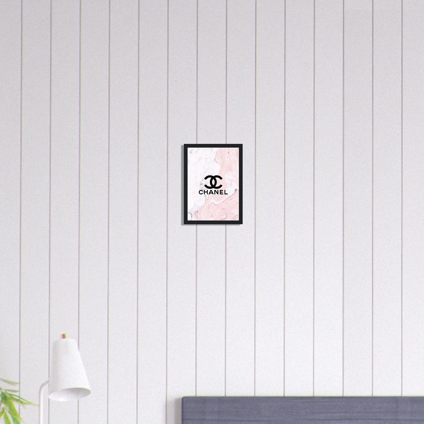 Canvanation Print Material A4 21x29.7 cm / 8x12″ Tableau Chanel Fond Rose Peinture