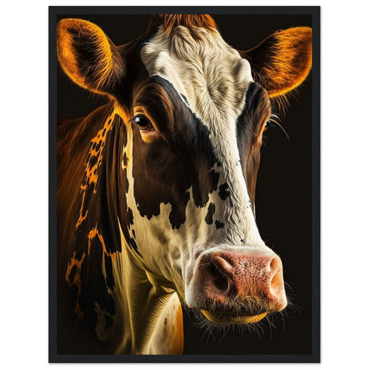 Canvanation Print Material 45x60 cm / 18x24″ Tableau Tête De Vache Charolaise