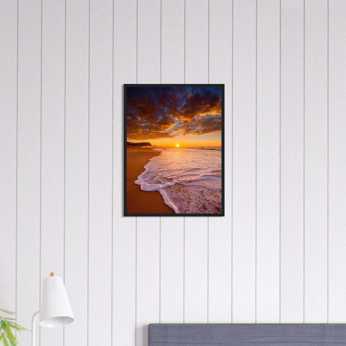 Gelato Print Material Peinture Acrylique Coucher De Soleil Sur La Mer