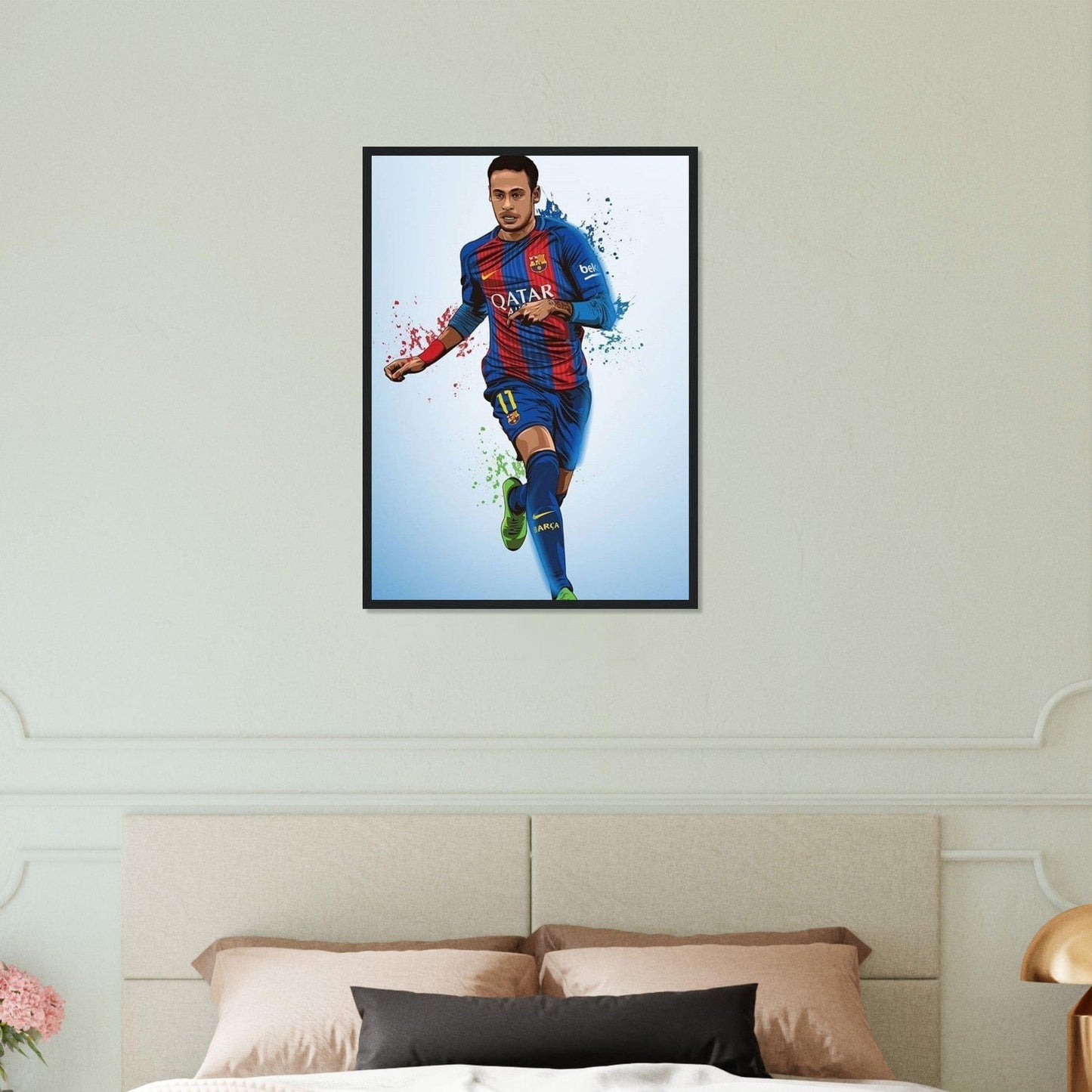 Canvanation Print Material 50x70 cm / 20x28″ Tableau Joueur De Foot Neymar Qatar