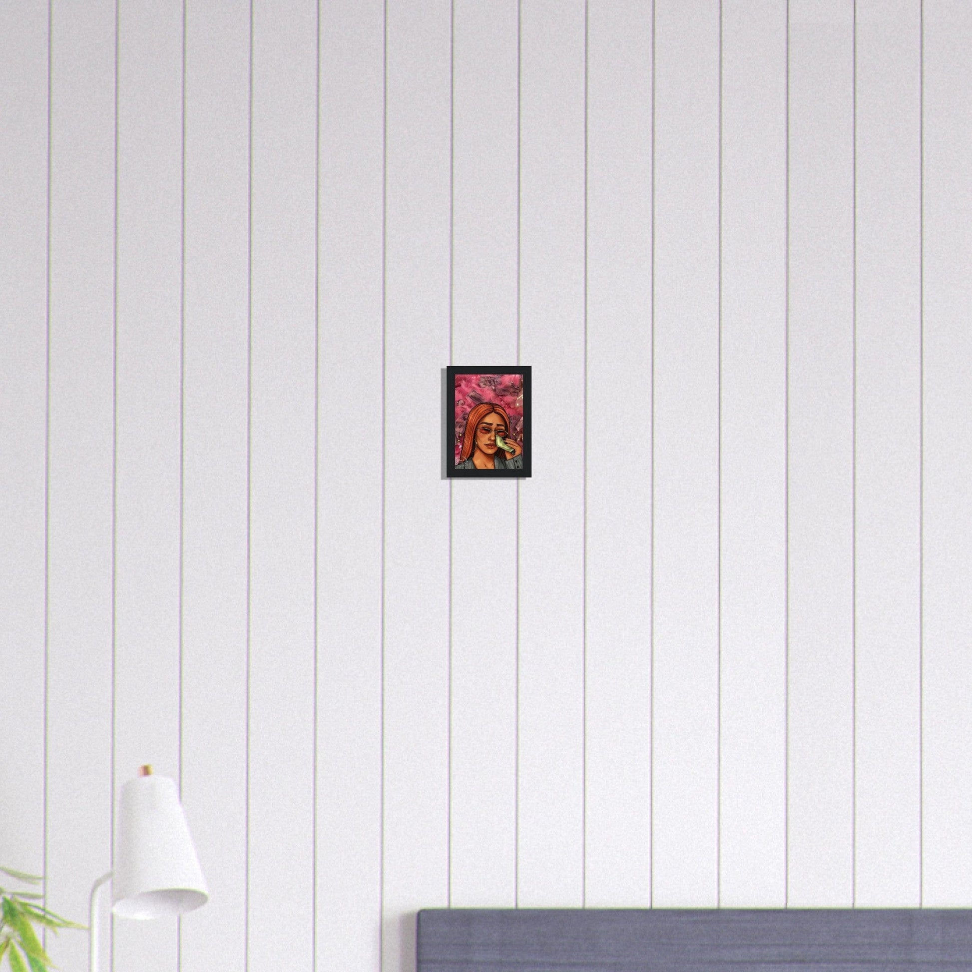 Canvanation Print Material 13x18 cm / 5x7″ Tableau Femme et Billets Verts