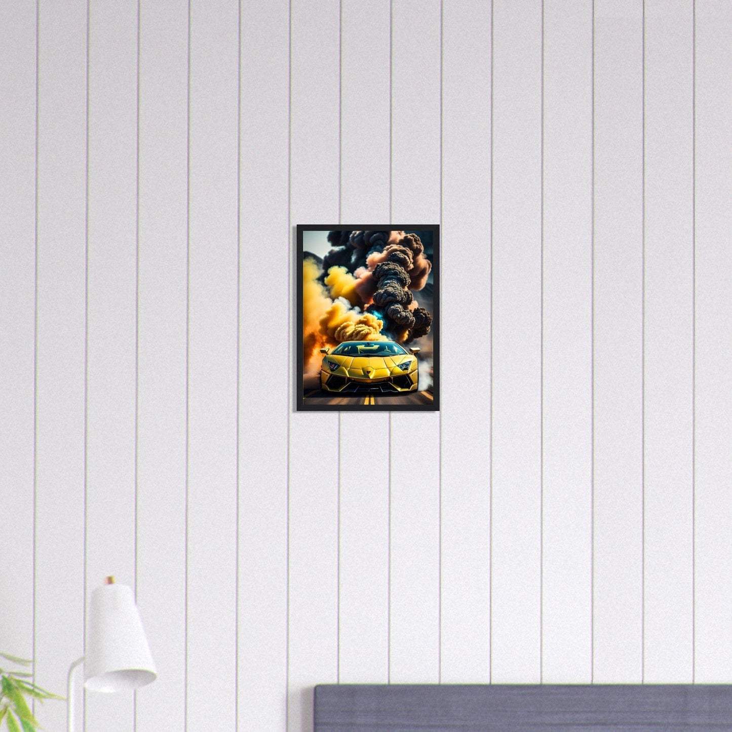 Canvanation Print Material 30x40 cm / 12x16″ Tableau Voiture Lamborghini Jaune