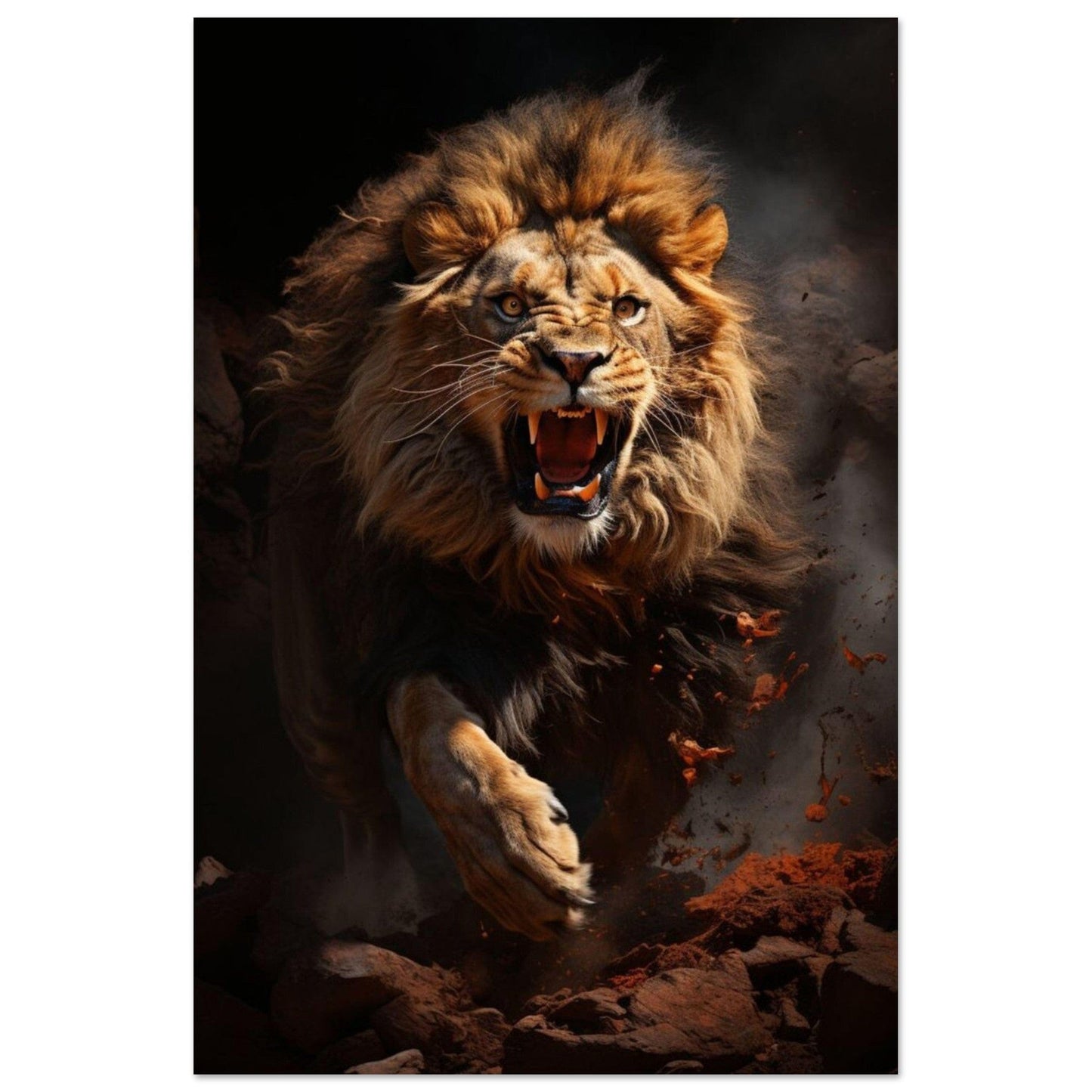 Canvanation Print Material 40x60 cm / 16x24″ Poster Lion Rugissement
