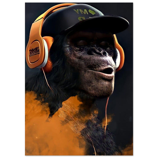 Canvanation Print Material A1 (59.4 x 84.1  cm) Poster Singe Casque Orange