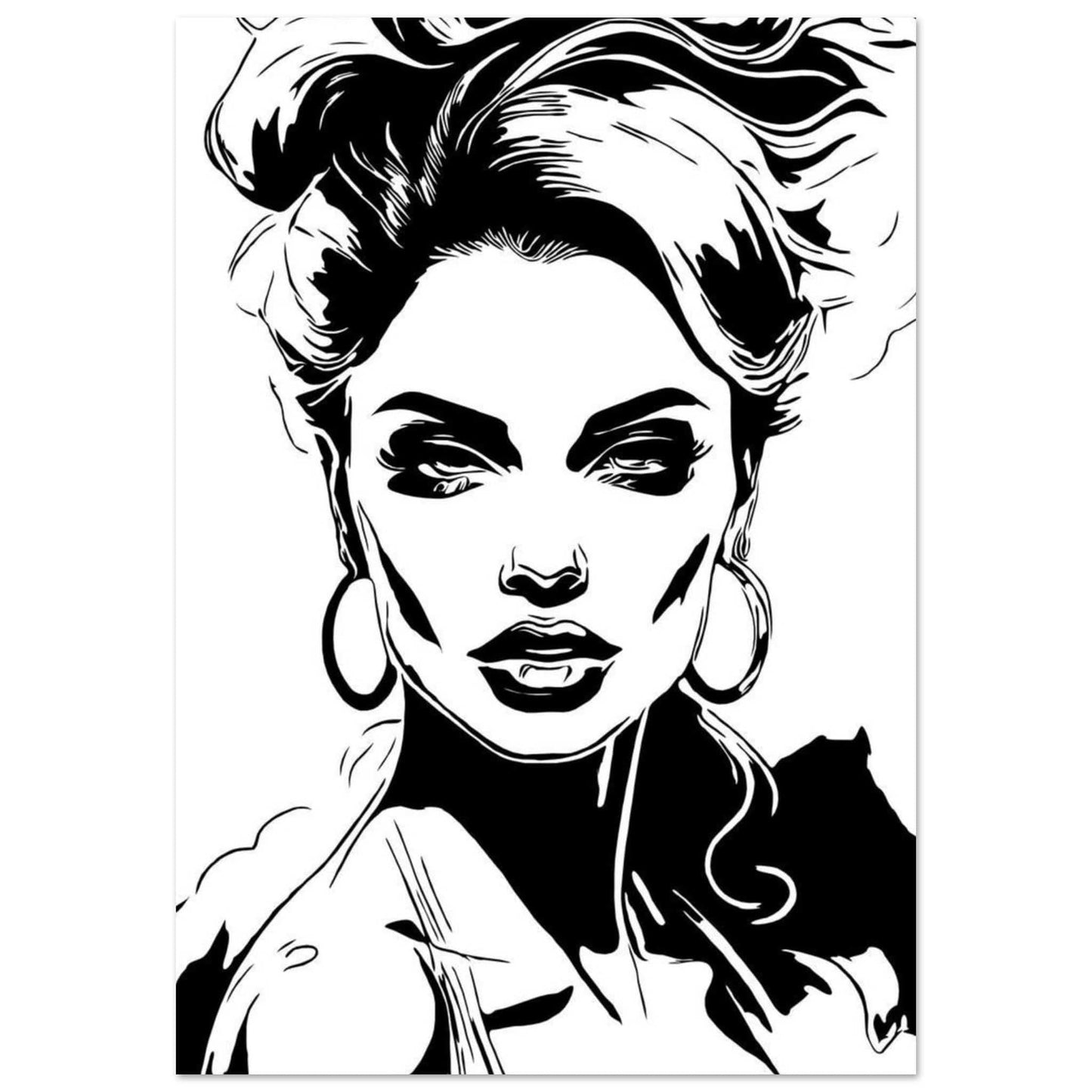 Gelato Print Material 70x100 cm / 28x40″ Peinture De Portrait De Femme