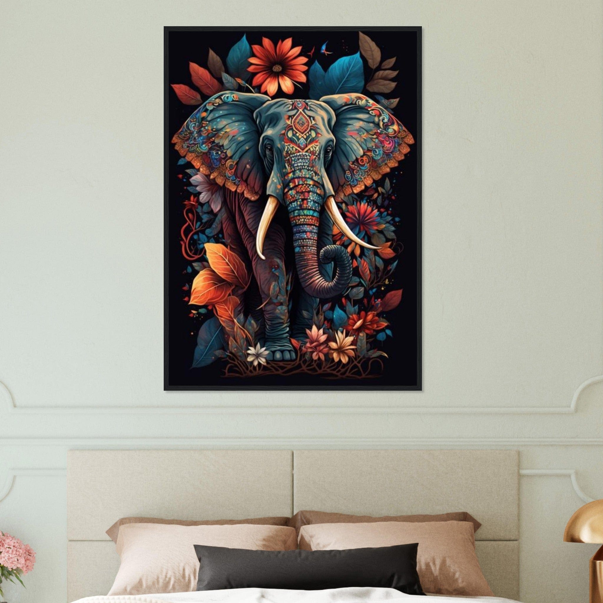 Canvanation Print Material Tableau Elephant L'Âme de l'Afrique