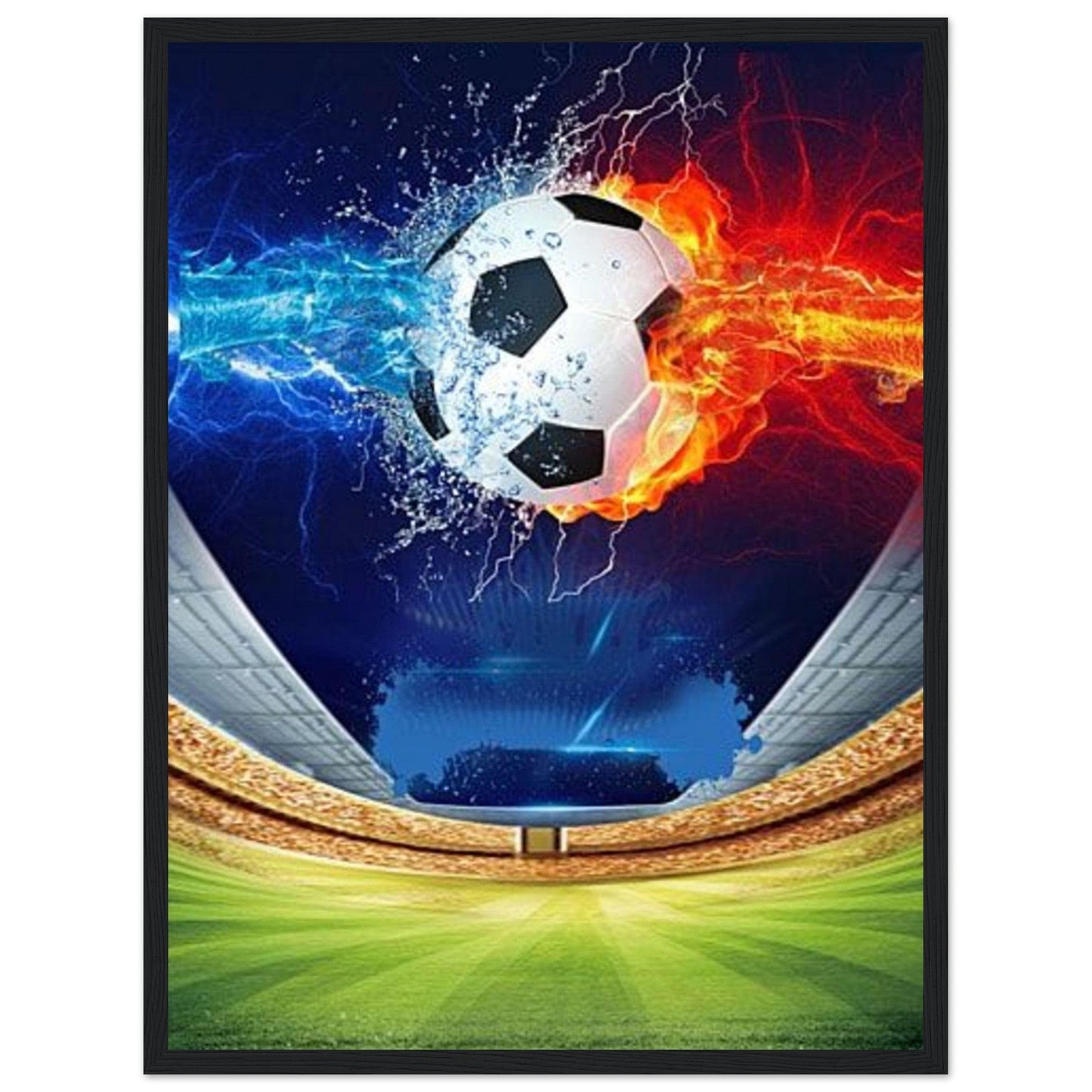 Canvanation Print Material 45x60 cm / 18x24″ Tableau Football Eau Feu