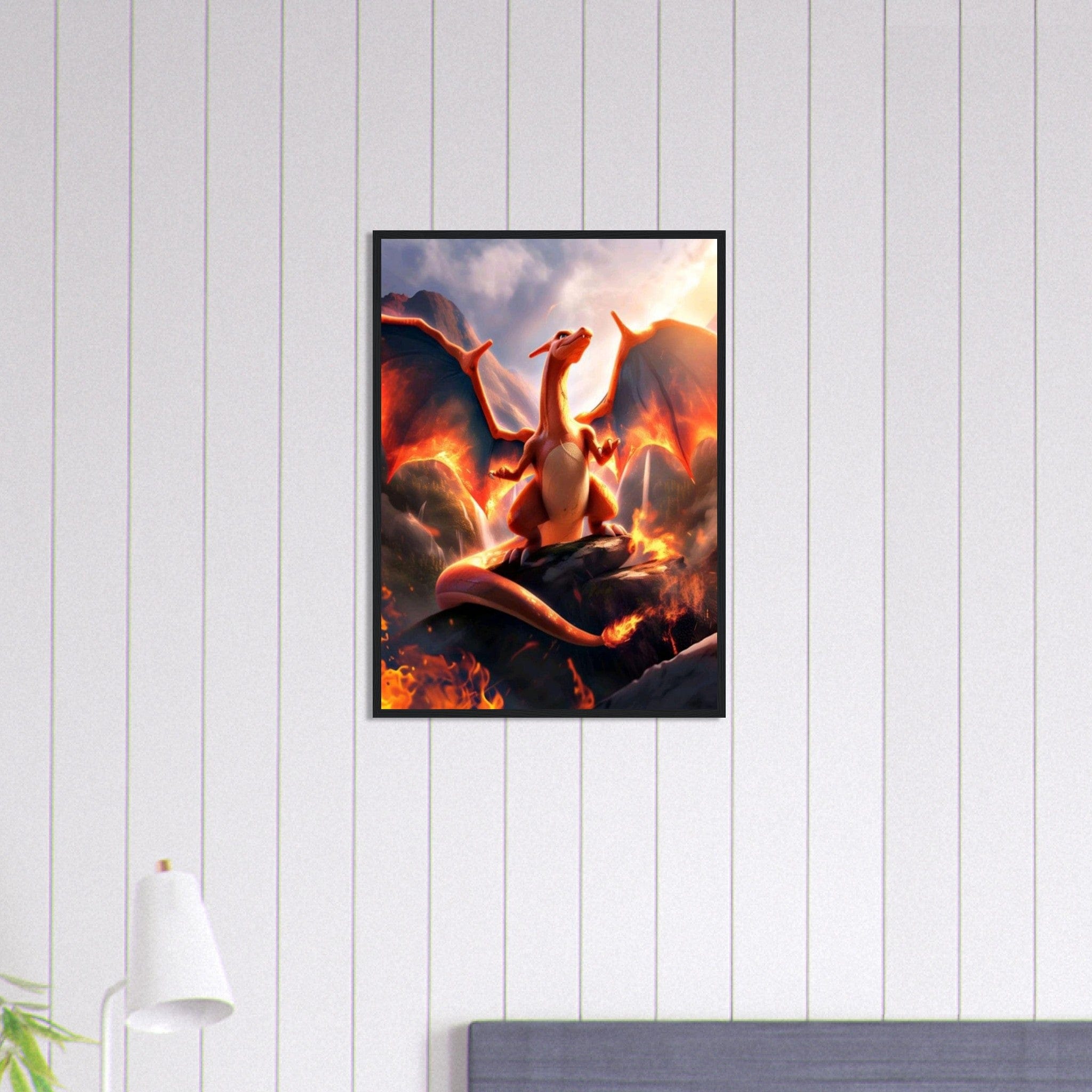 Canvanation Print Material 50x70 cm / 20x28″ Tableau Pokémon Dragon Feu