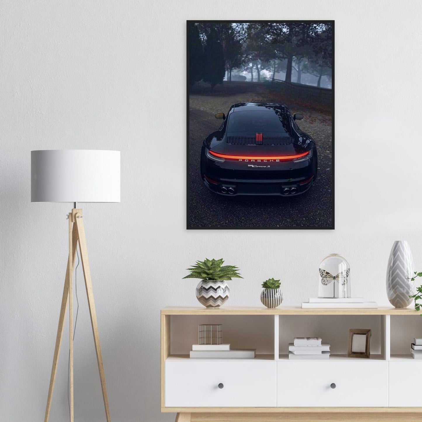 Gelato Print Material Tableau Porsche Noir