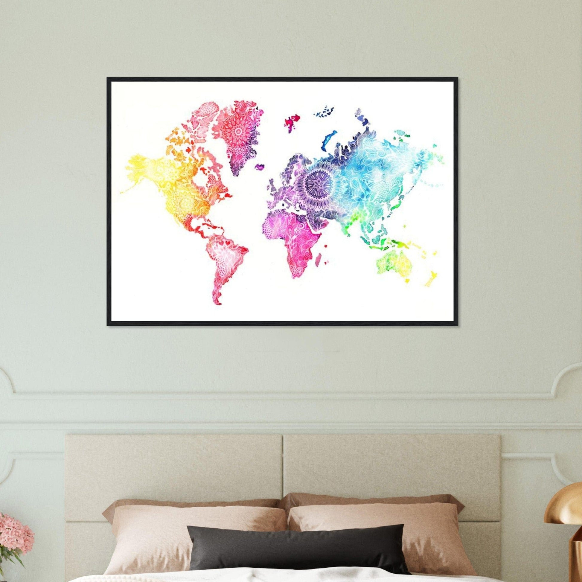 Canvanation Print Material Tableau Carte Du Monde Madras