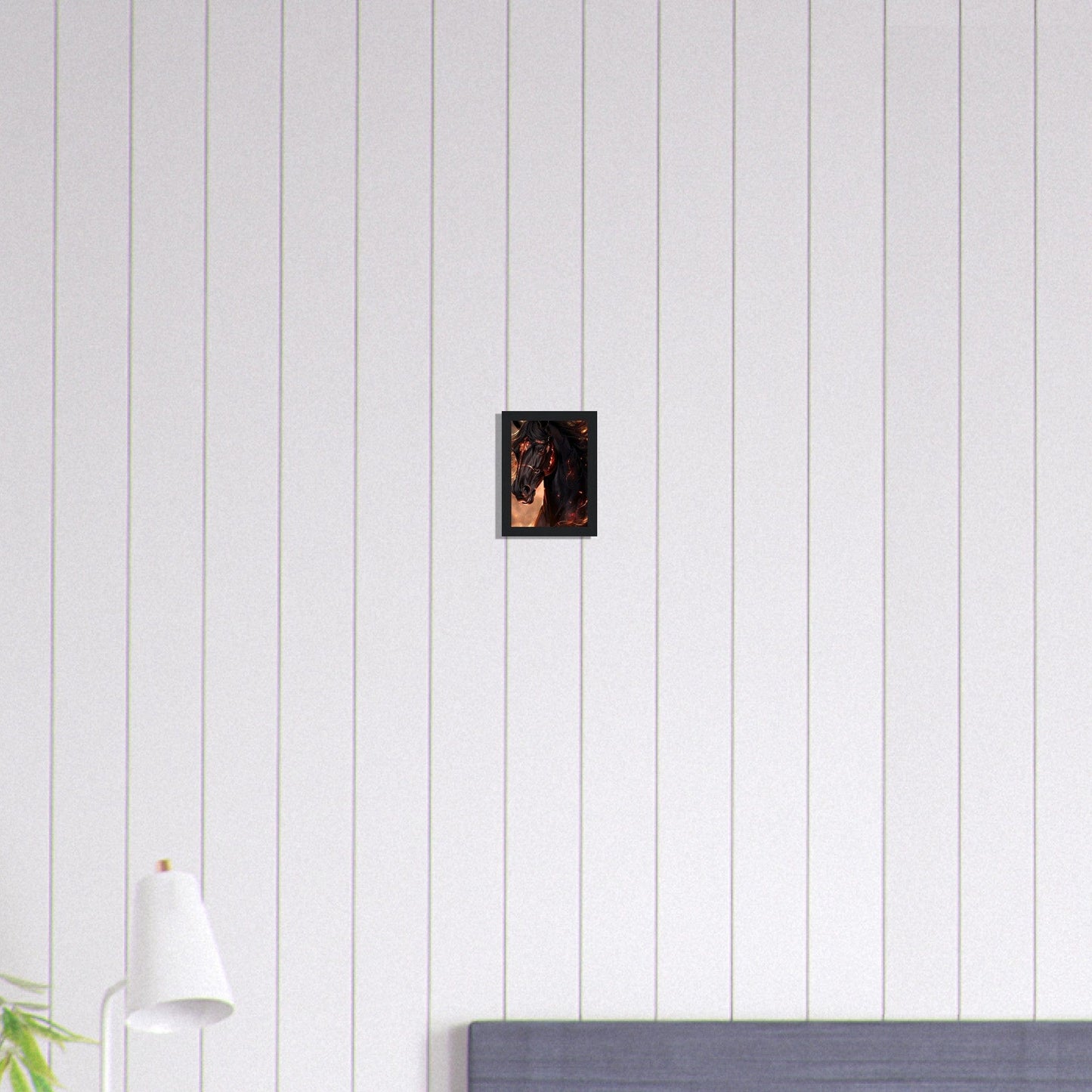 Canvanation Print Material 13x18 cm / 5x7″ Tableau Cheval Noir Flamme