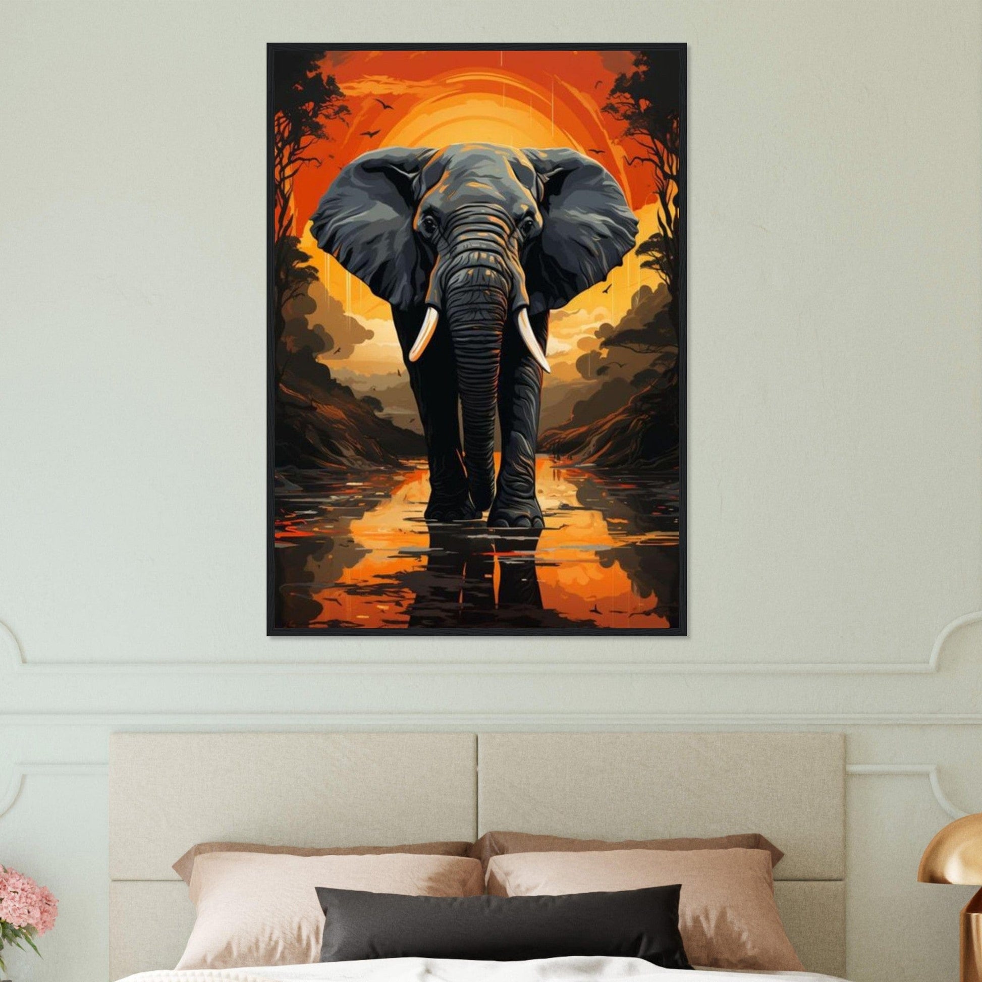 Canvanation Print Material Tableau Elephant Échos de la Terre