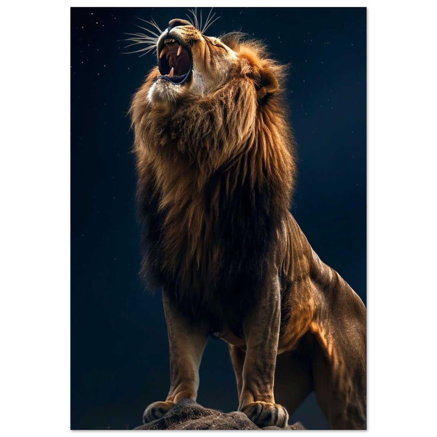 Canvanation Print Material 70x100 cm / 28x40″ Poster Lion Dans La Nuit