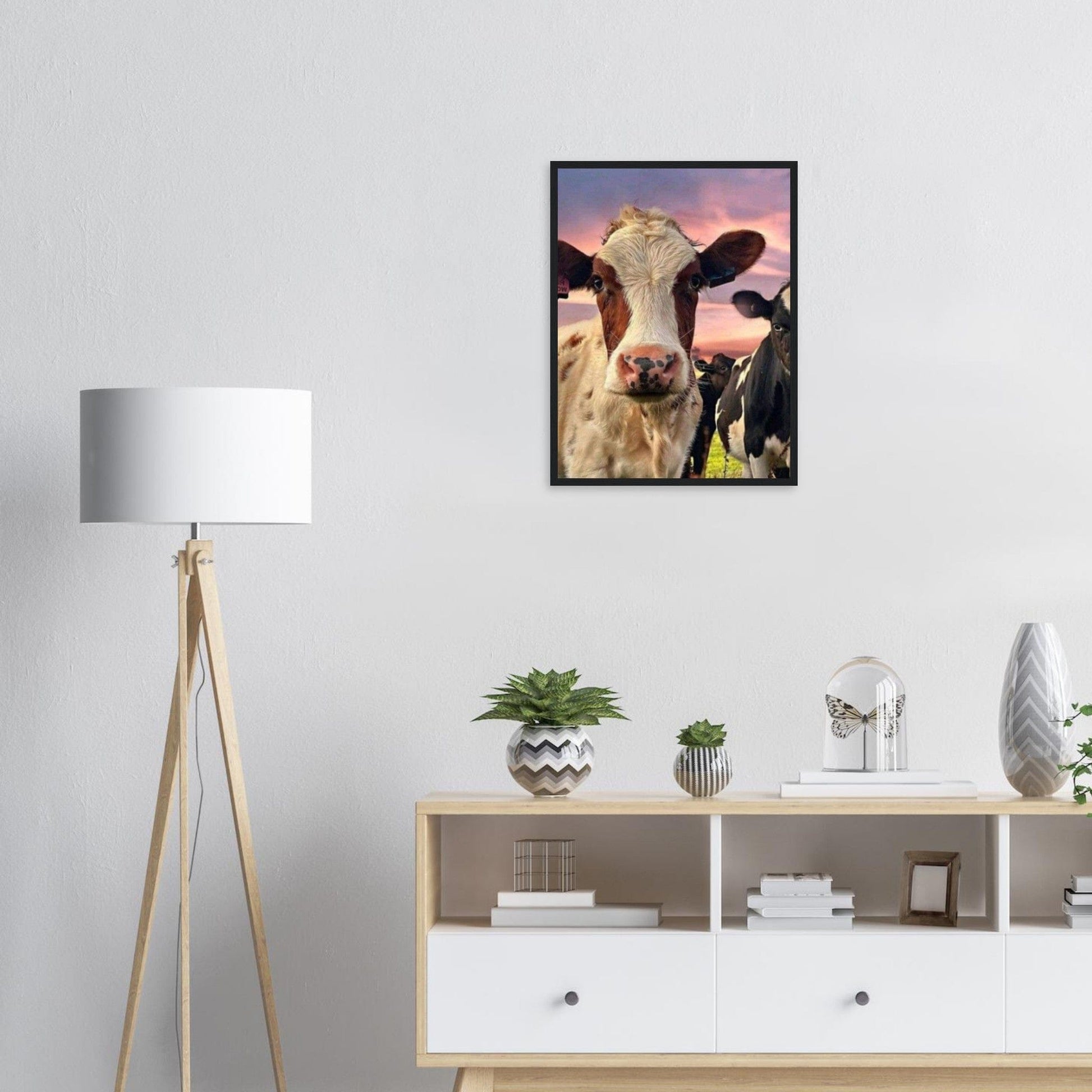 Canvanation Print Material Tableau Vache Dans La Prairie