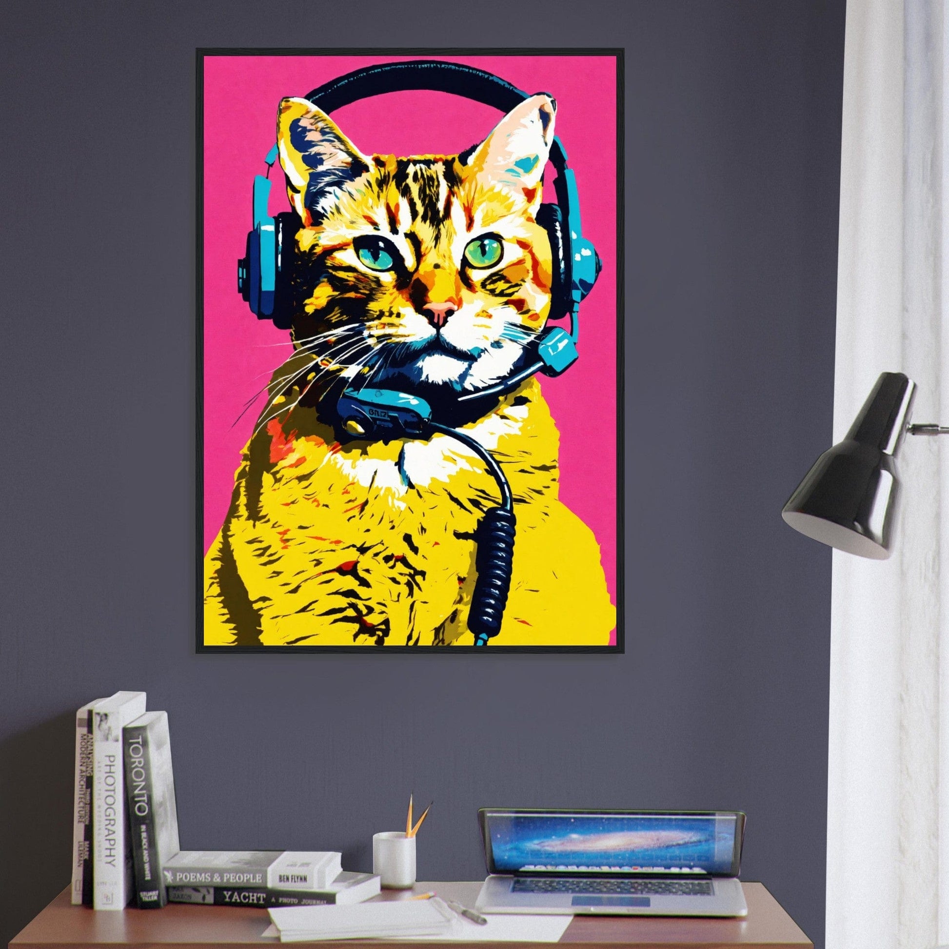 Canvanation Print Material Tableau Chat Mystère Au Clair De Lune