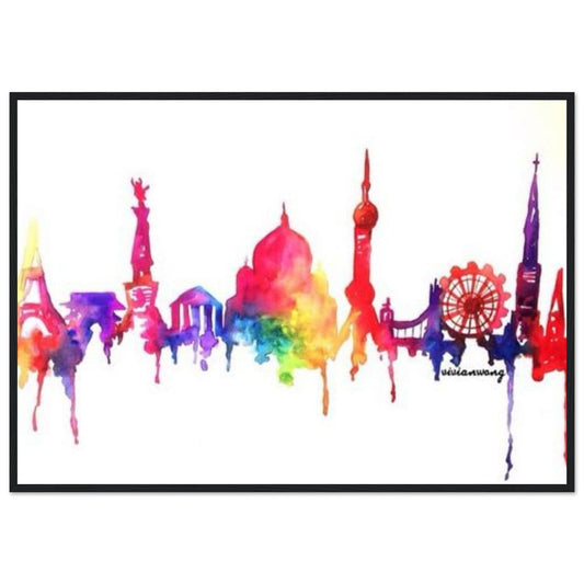 Canvanation Print Material 70x100 cm / 28x40″ Tableau Planisphere Du Monde - Univers Terrestre