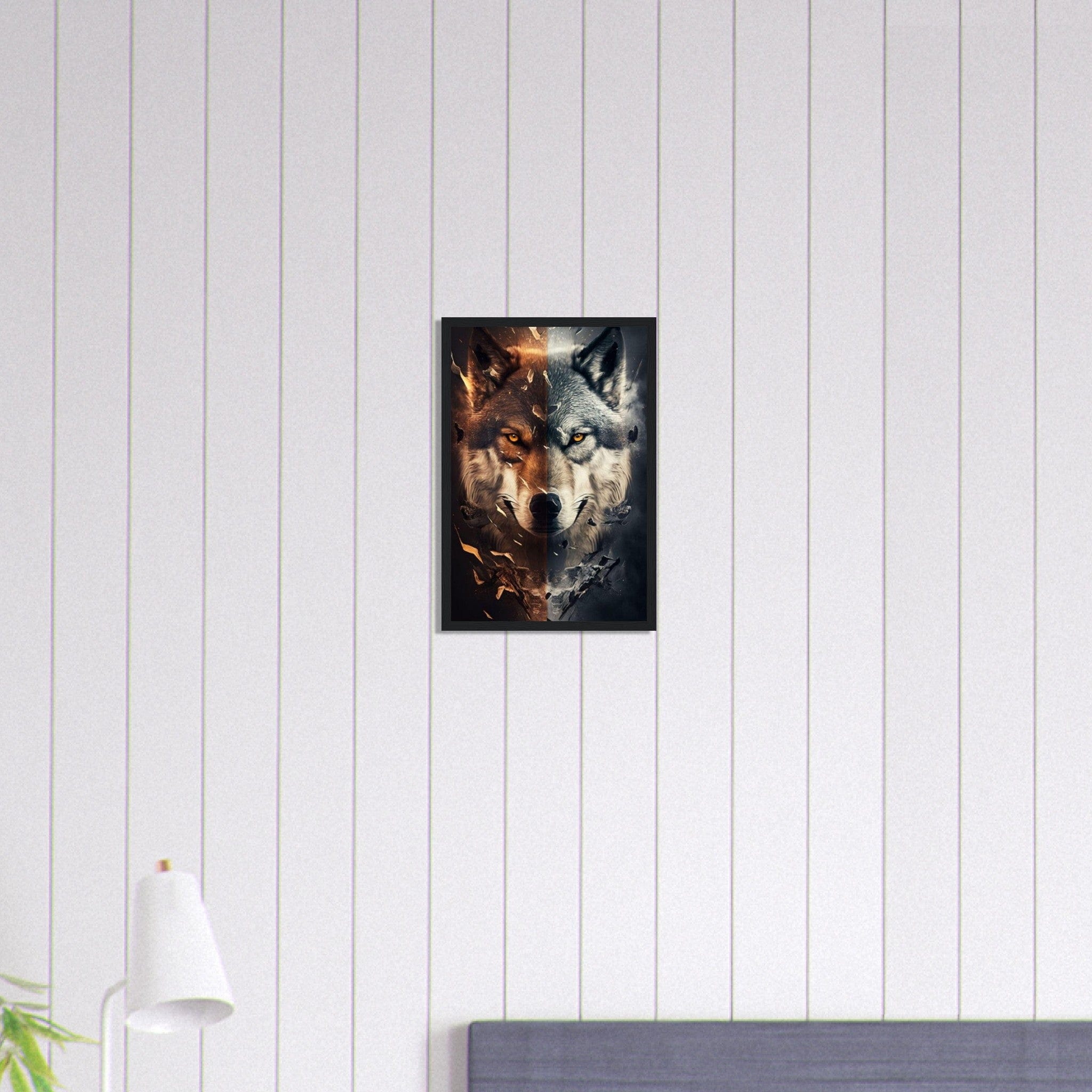 Canvanation Print Material 30x45 cm / 12x18″ Tableau Loup Blanc