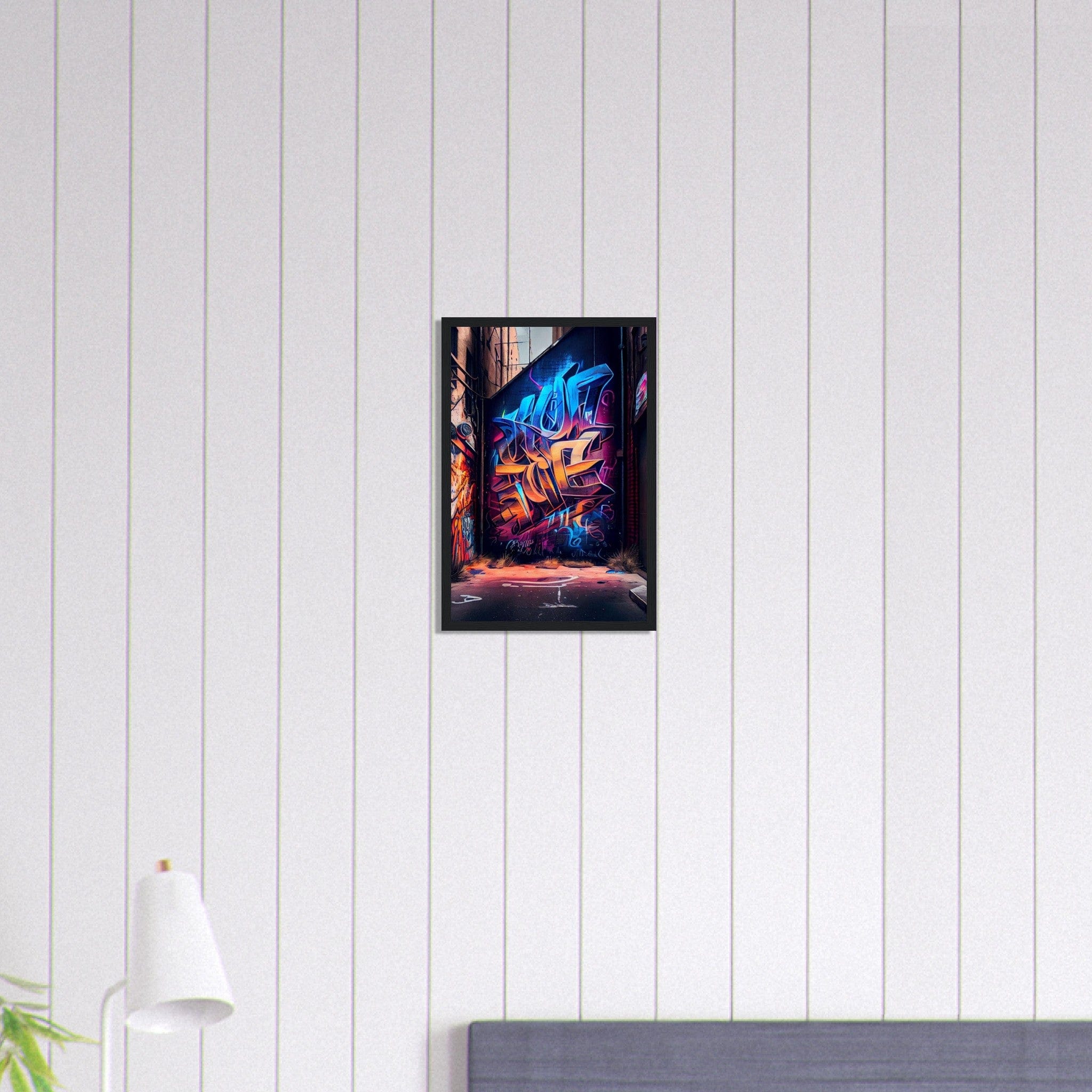 Canvanation Print Material 30x45 cm / 12x18″ Tableau Street Art Graffiti Bleu Et Orange