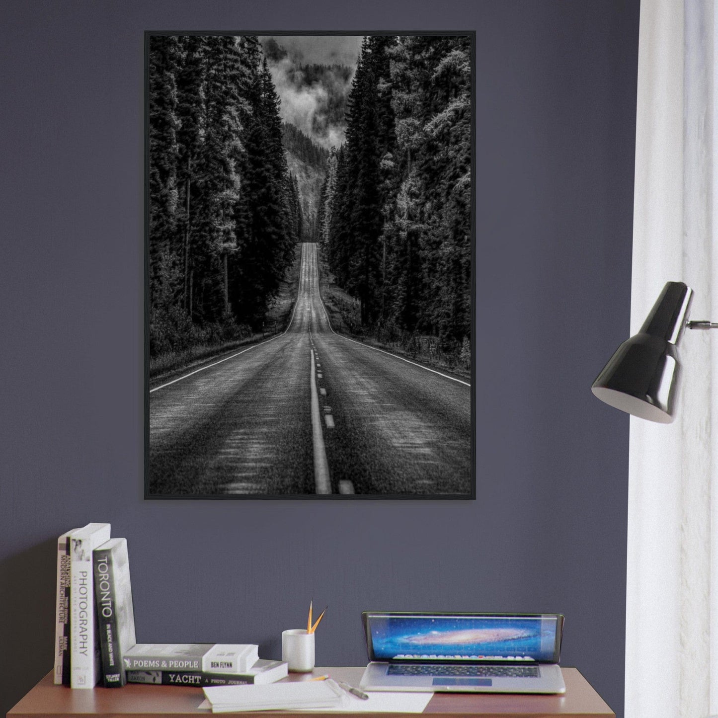 Canvanation Print Material Tableau Photo Noir Et Blanc-Paysage-Route