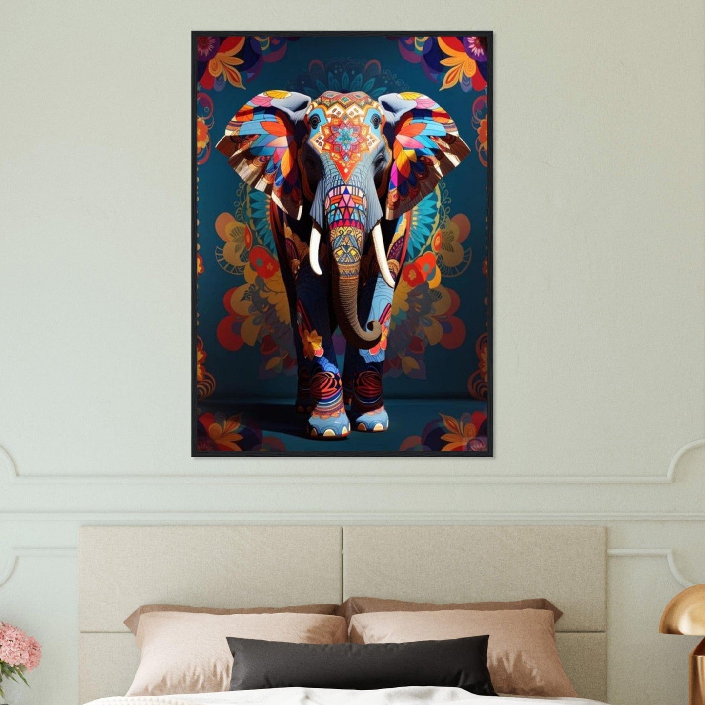 Canvanation Print Material Tableau Elephant Rythmes de la Savane