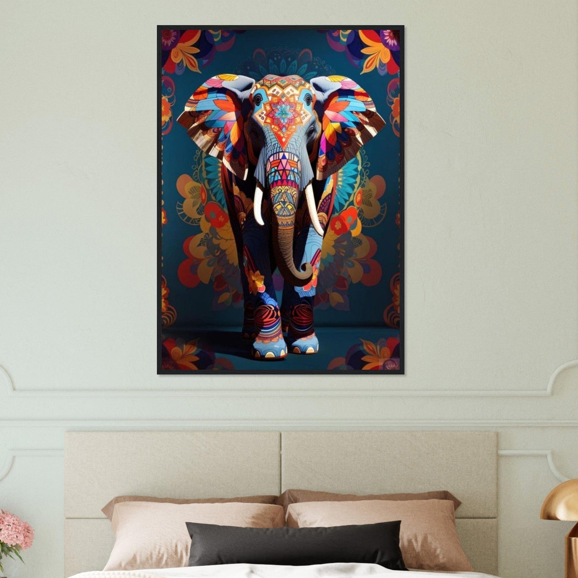 Canvanation Print Material Tableau Elephant Rythmes de la Savane