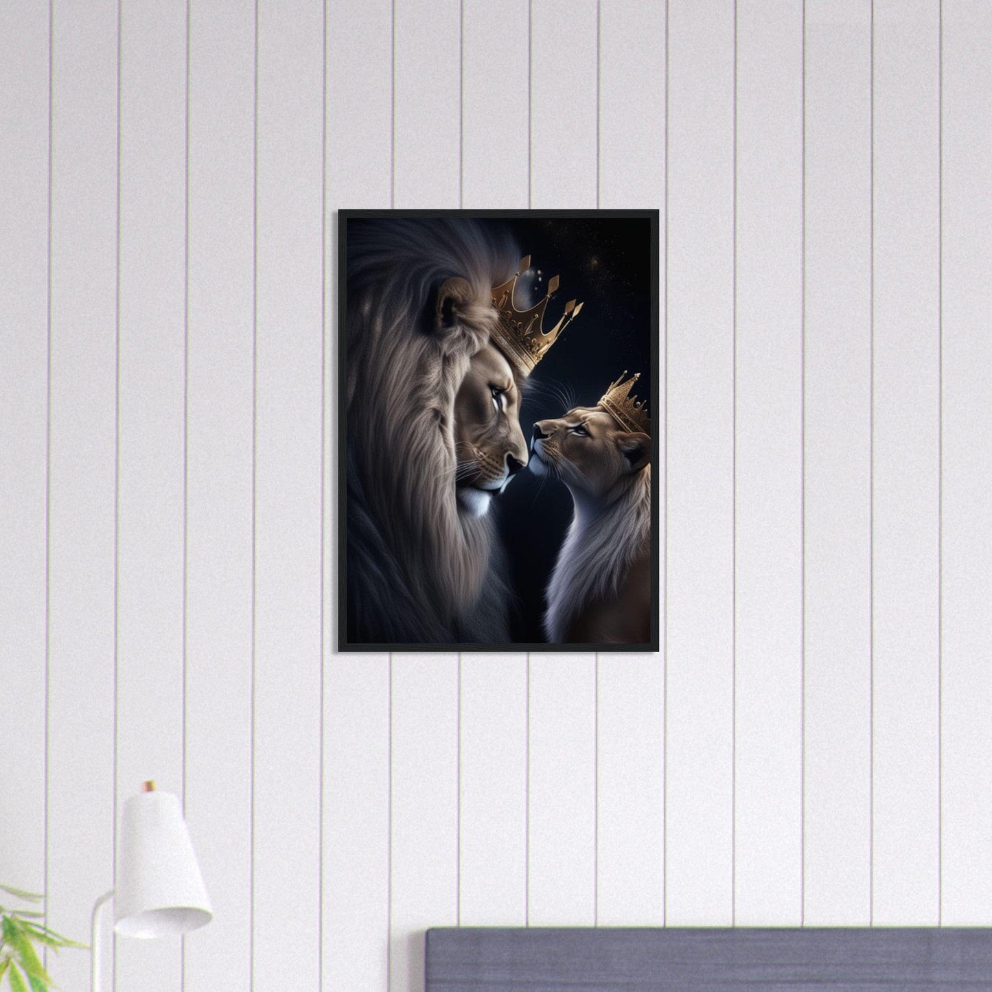 Canvanation Print Material 50x70 cm / 20x28″ Tableau Street Art Lion Et Lionne