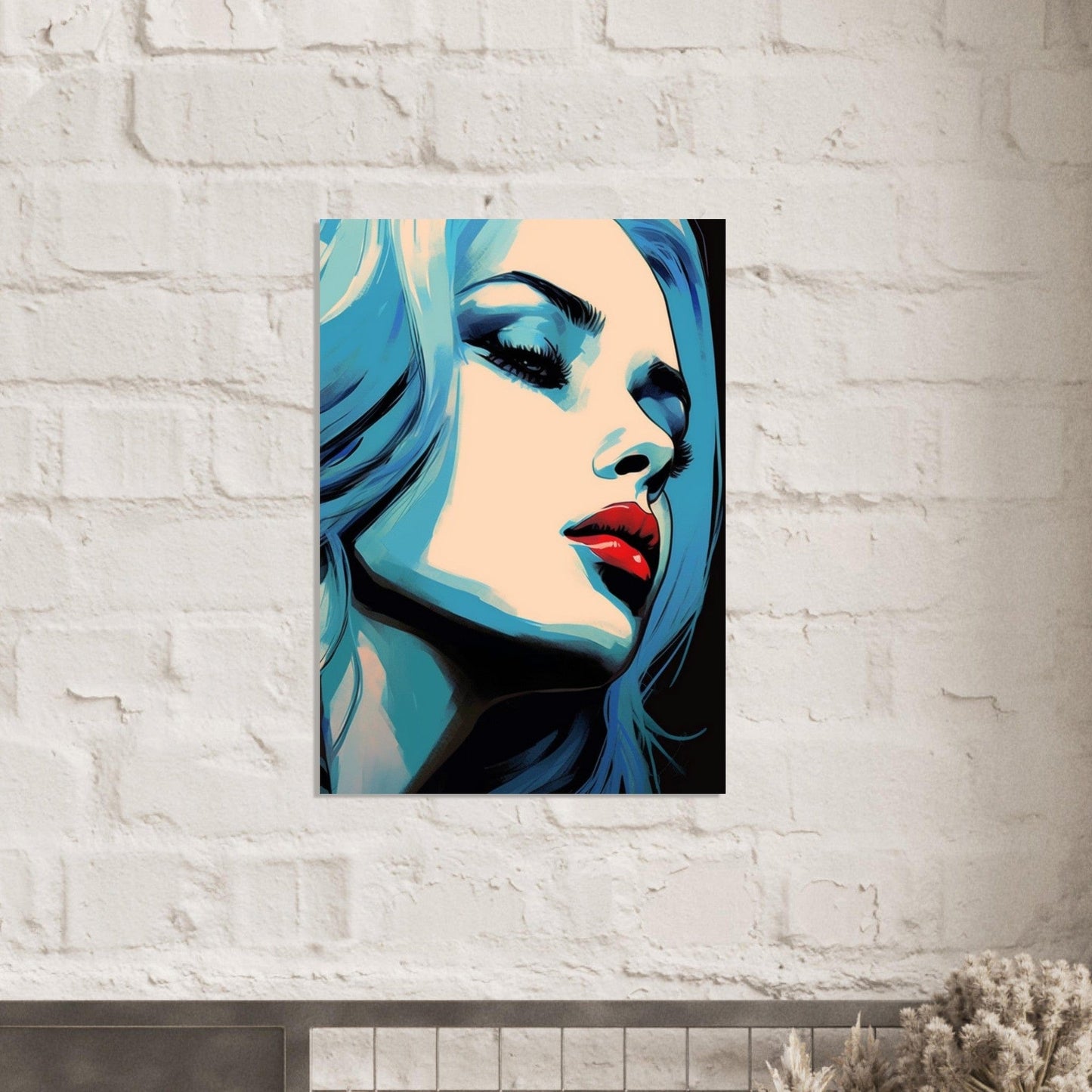 Gelato Print Material Portrait De Femme Peinture