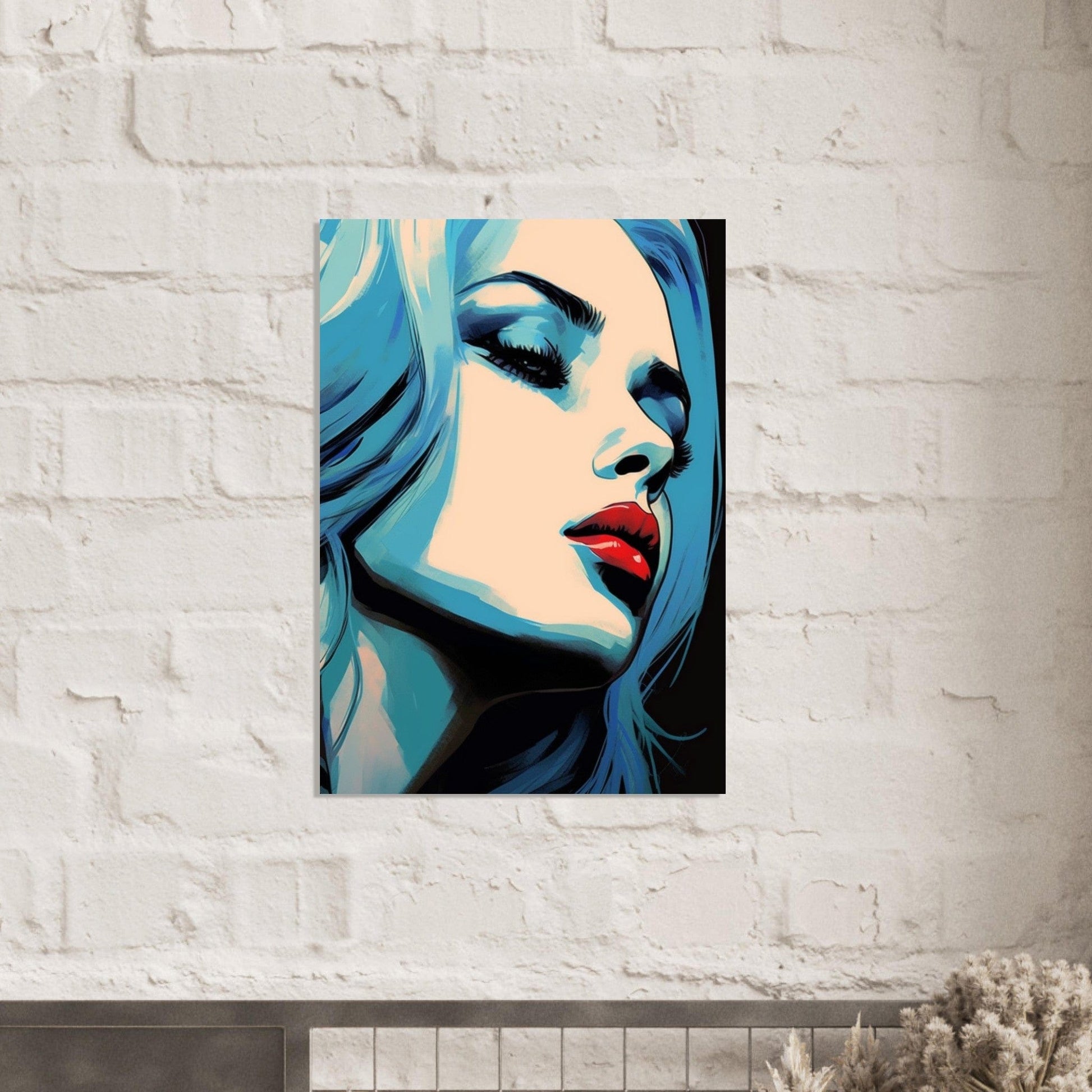 Gelato Print Material Portrait De Femme Peinture