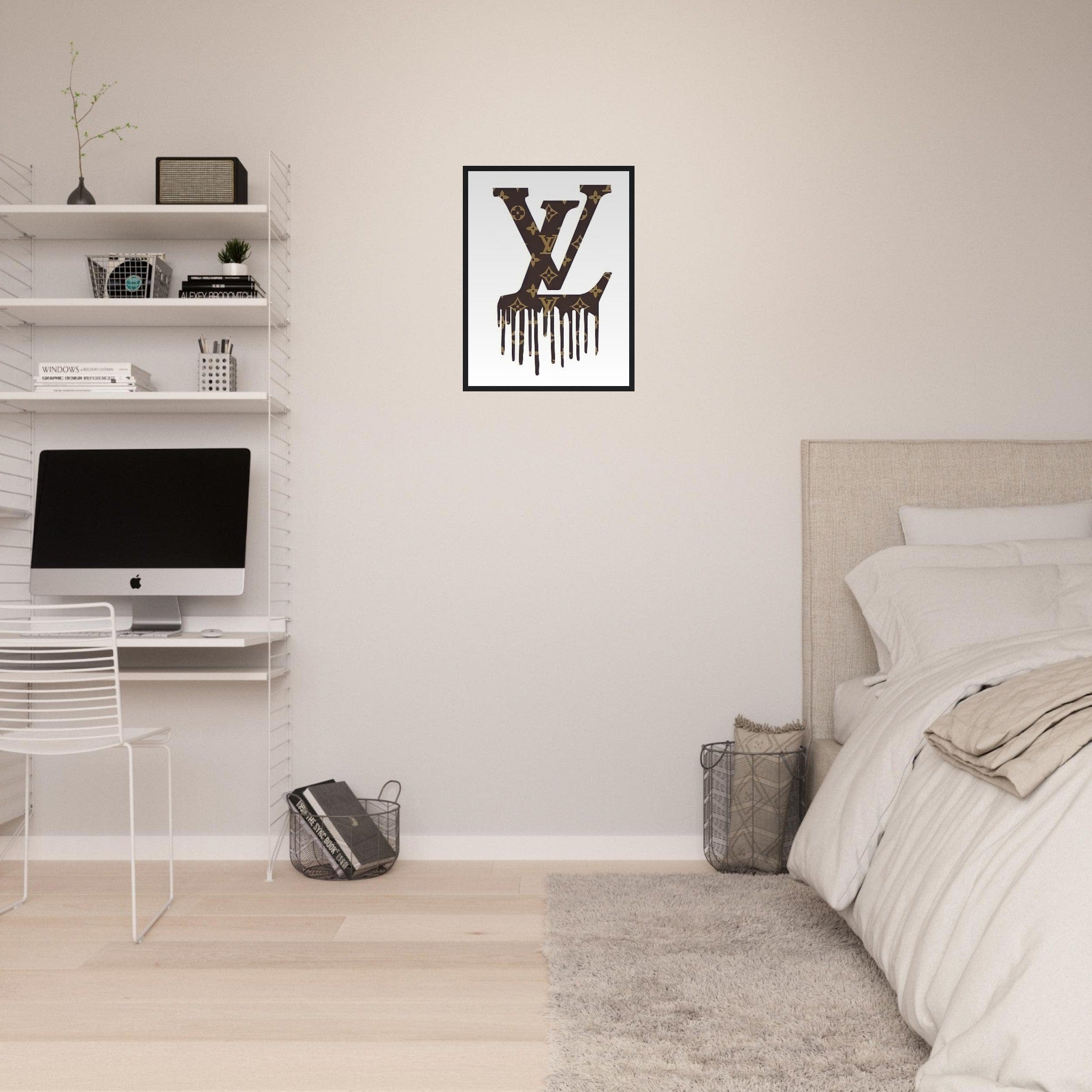 Gelato Print Material 45x60 cm / 18x24″ / Avec cadre en bois Tableau Louis Vuitton Monograme