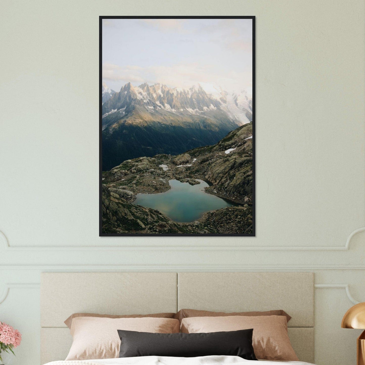 Canvanation Print Material 70x100 cm / 28x40″ Cadre Paysage Montagne Lac