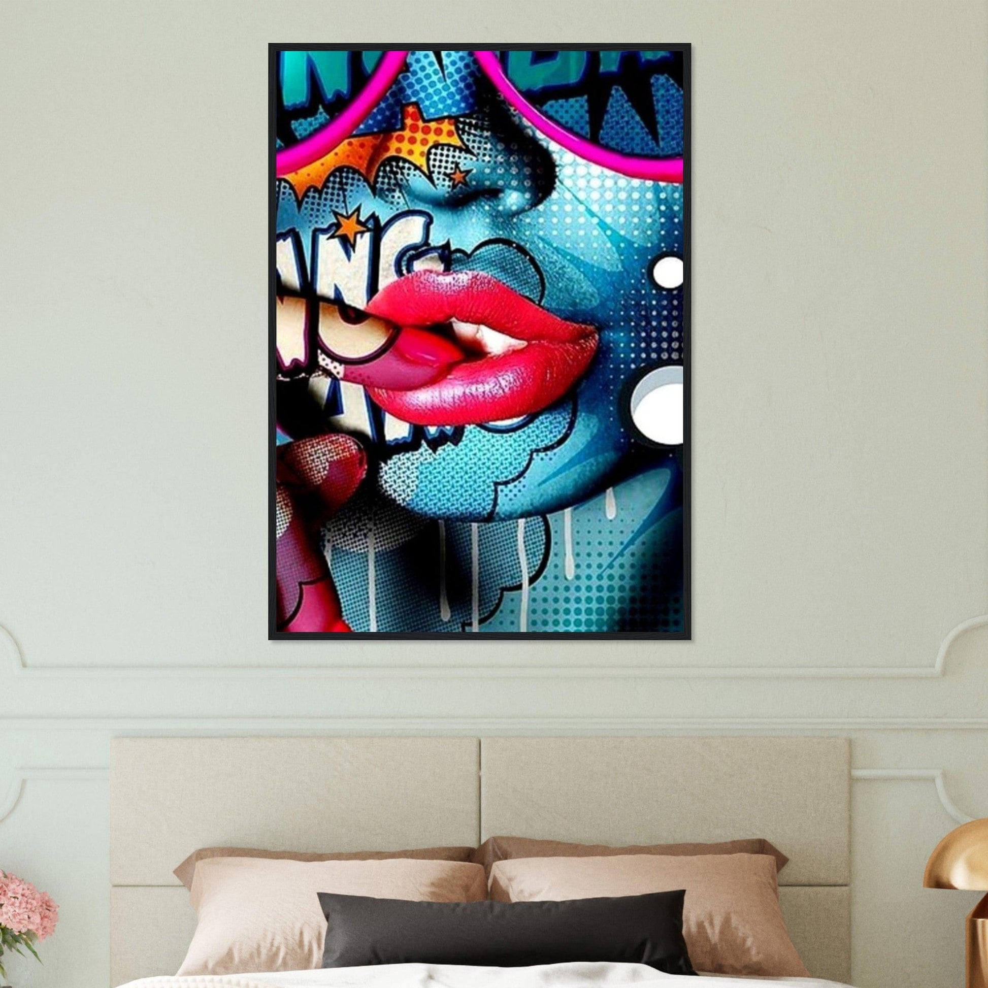 Canvanation Print Material Tableau Street Art Femme Pop Bleu