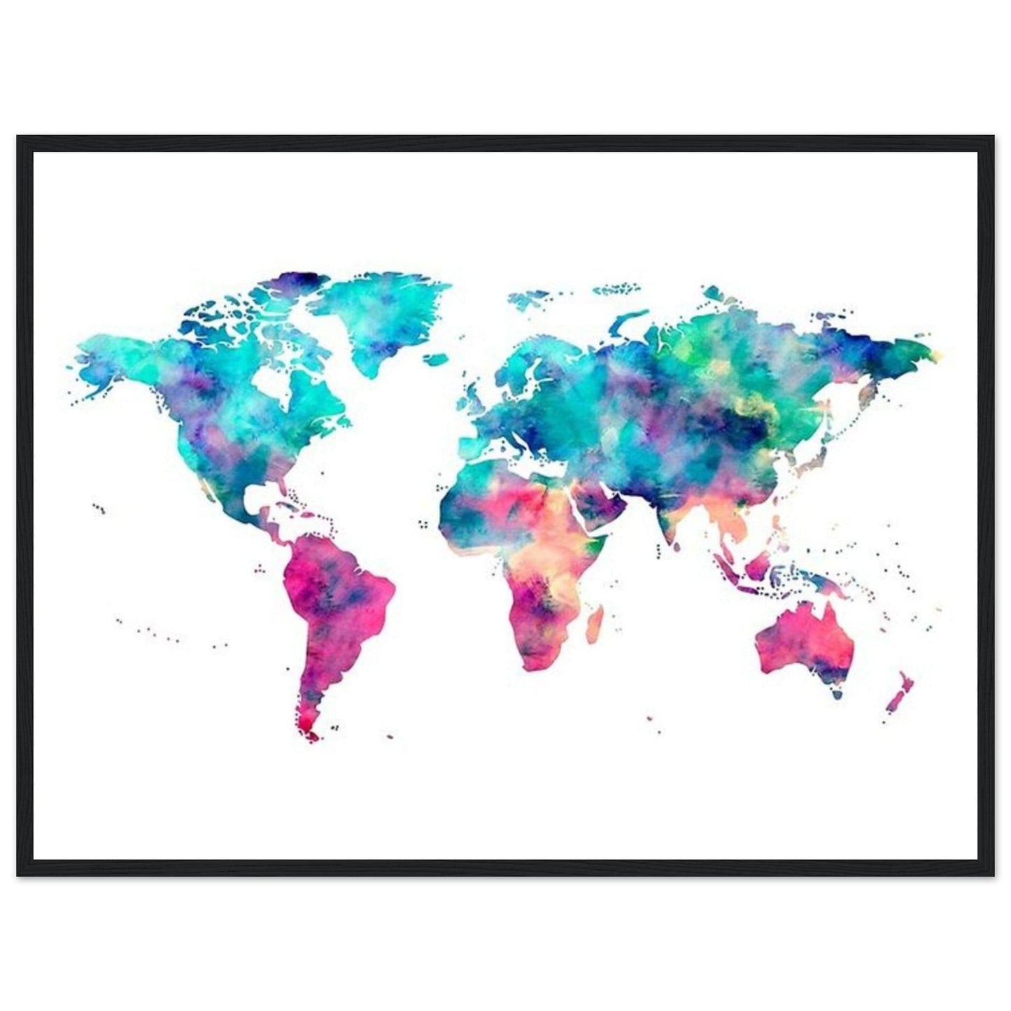 Canvanation Print Material 60x80 cm / 24x32″ Tableau Planisphere Du Monde - Terres Lointaines