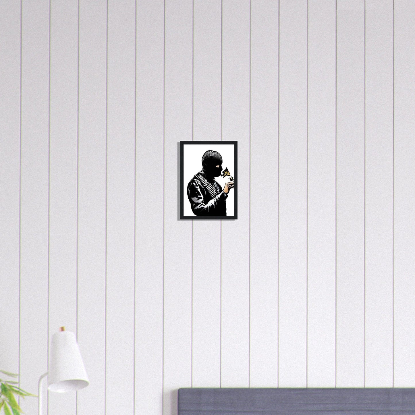 Canvanation Print Material A4 21x29.7 cm / 8x12″ Tableau Banksy Cagoule Fleur