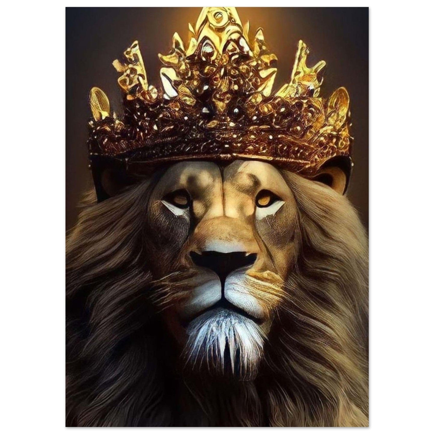 Canvanation Print Material 13x18 cm / 5x7″ Poster Lion Couronne
