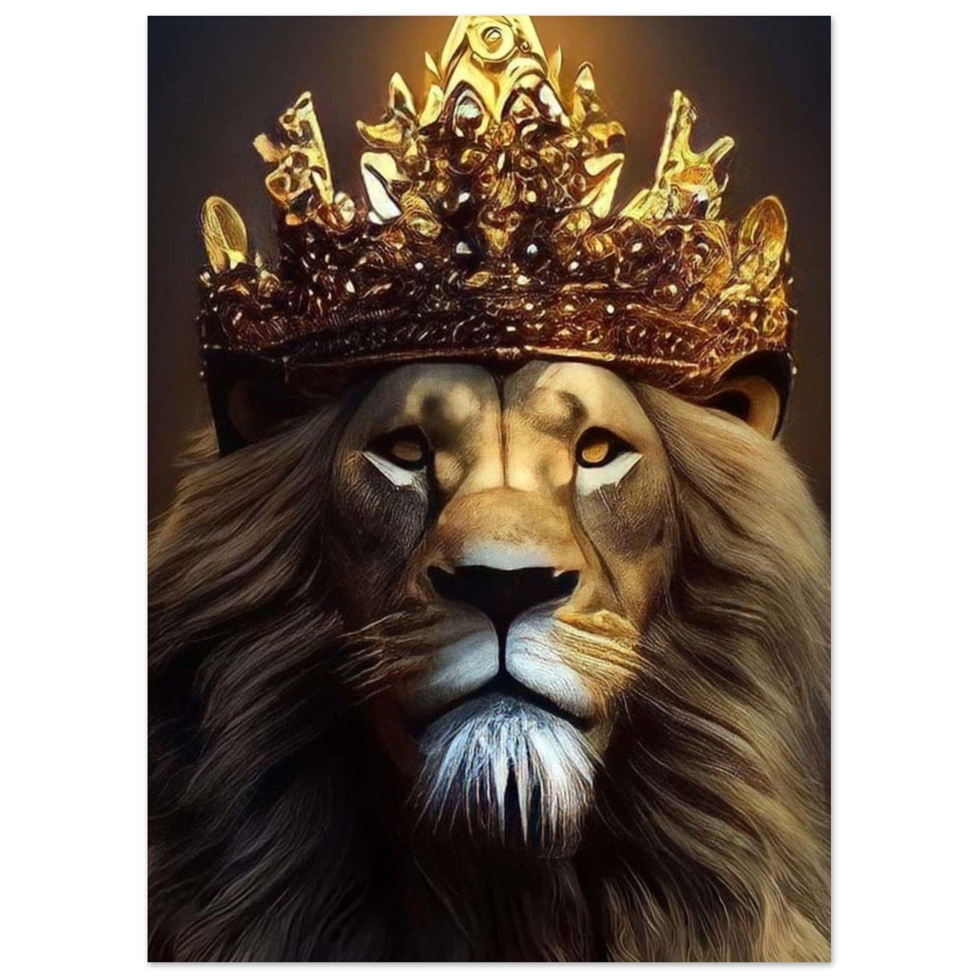 Canvanation Print Material 13x18 cm / 5x7″ Poster Lion Couronne