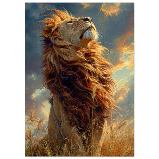 Canvanation Print Material A0 (84.1 x 118.9  cm) Poster Lion Dans La Savane