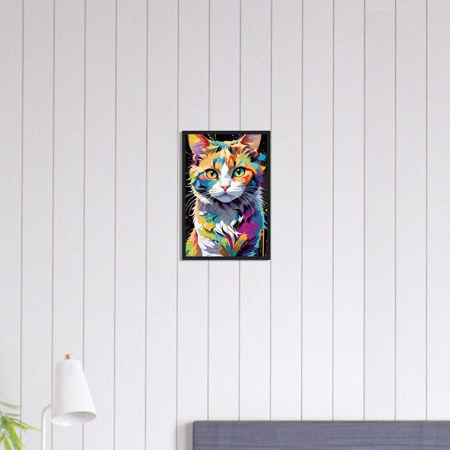 Canvanation Print Material 30x45 cm / 12x18″ Tableau Chat Pop Art Coloré