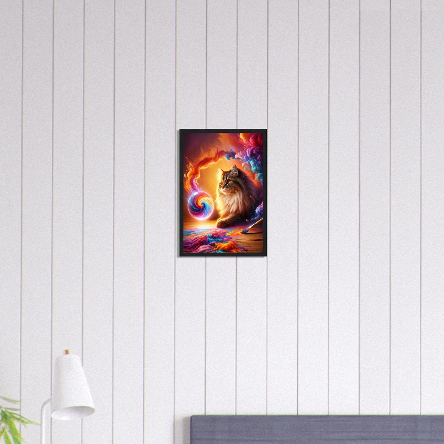 Canvanation Print Material 30x45 cm / 12x18″ Tableau Chat Couleurs éclatantes