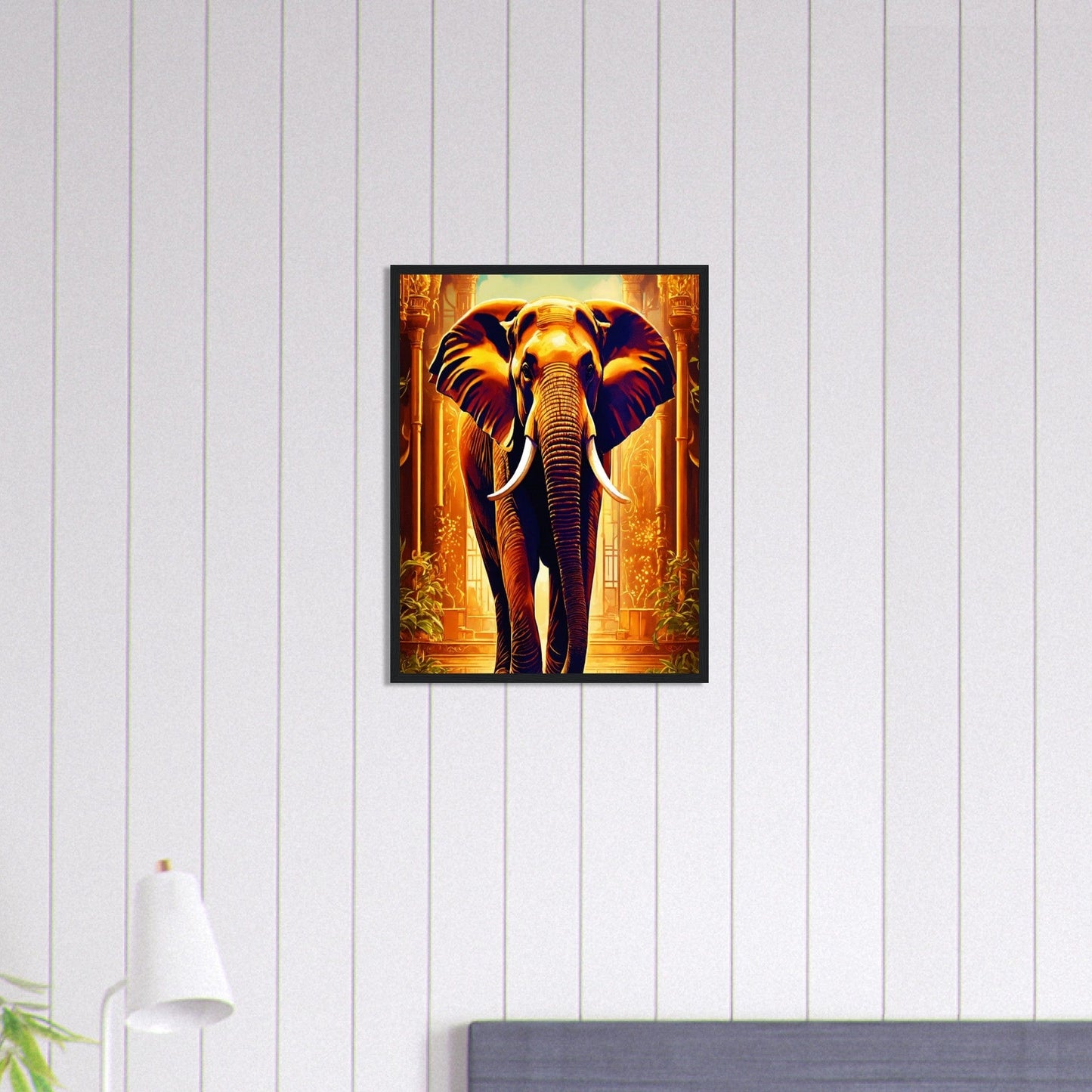 Canvanation Print Material 45x60 cm / 18x24″ Tableau Elephant Marche Royale