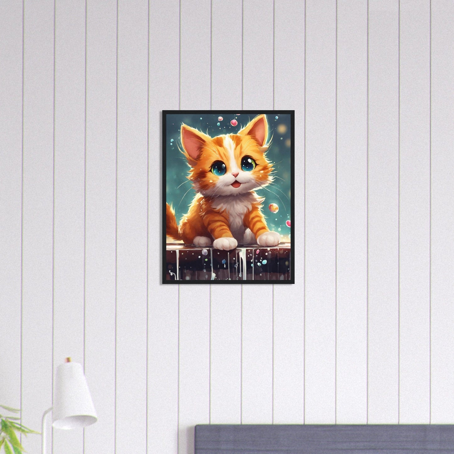 Canvanation Print Material 45x60 cm / 18x24″ Tableau Chat Esprit De La Nuit