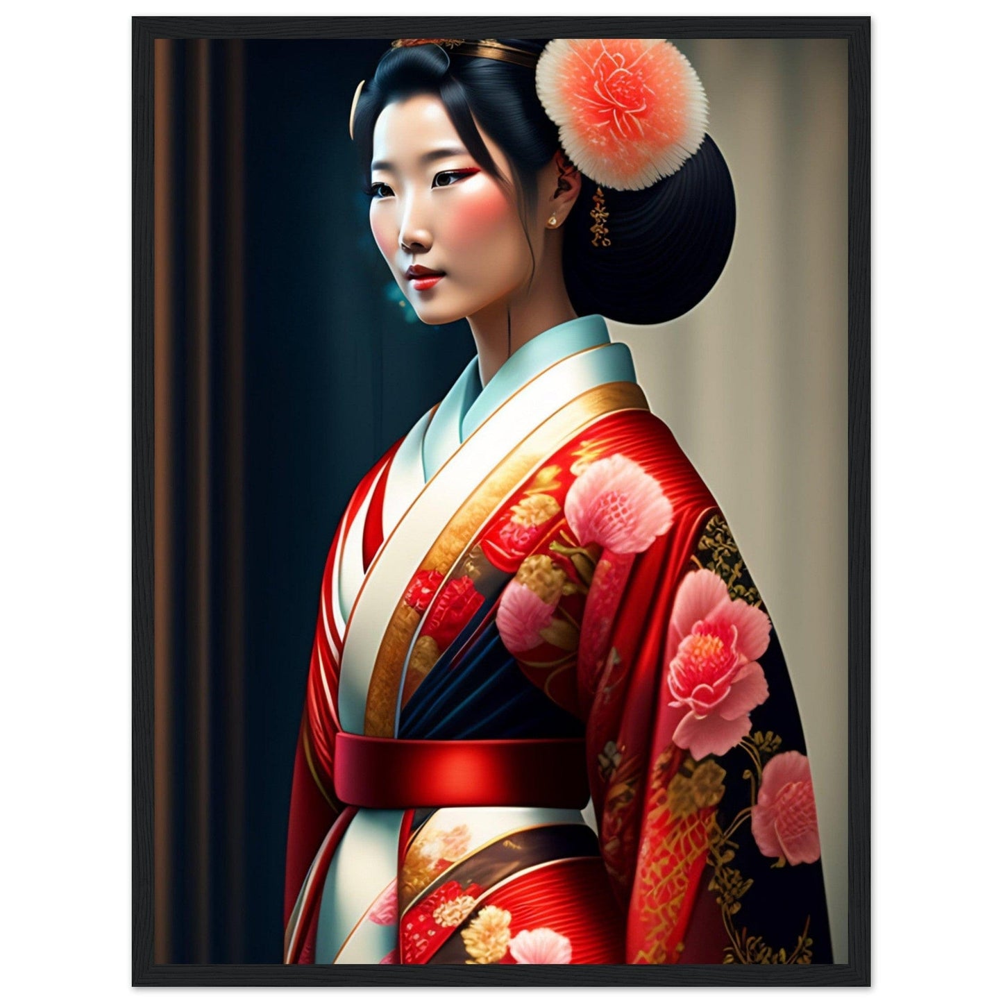 Canvanation Print Material Tableau Japon Geisha Femme Ancienne