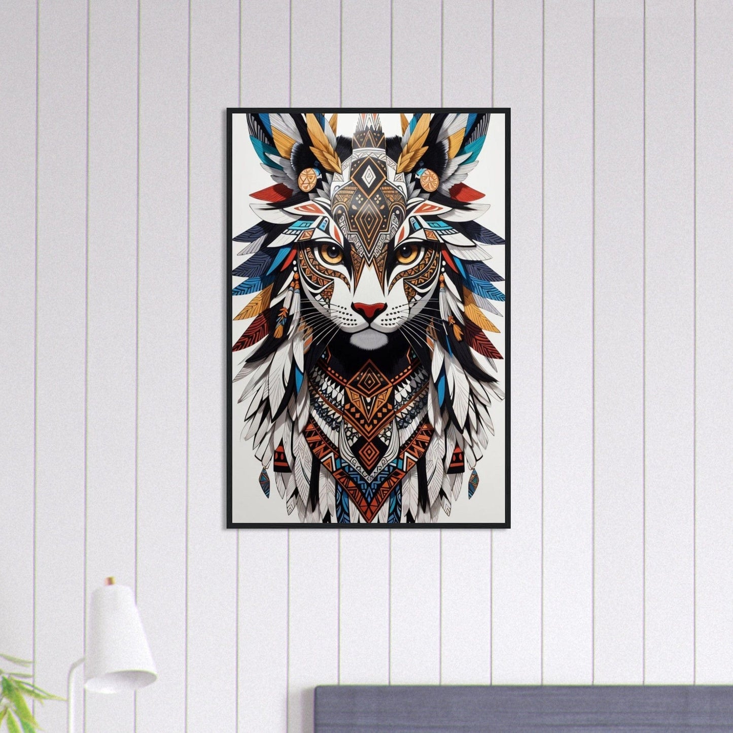 Canvanation Print Material 60x90 cm / 24x36″ Tableau Chat Pop Art Indien