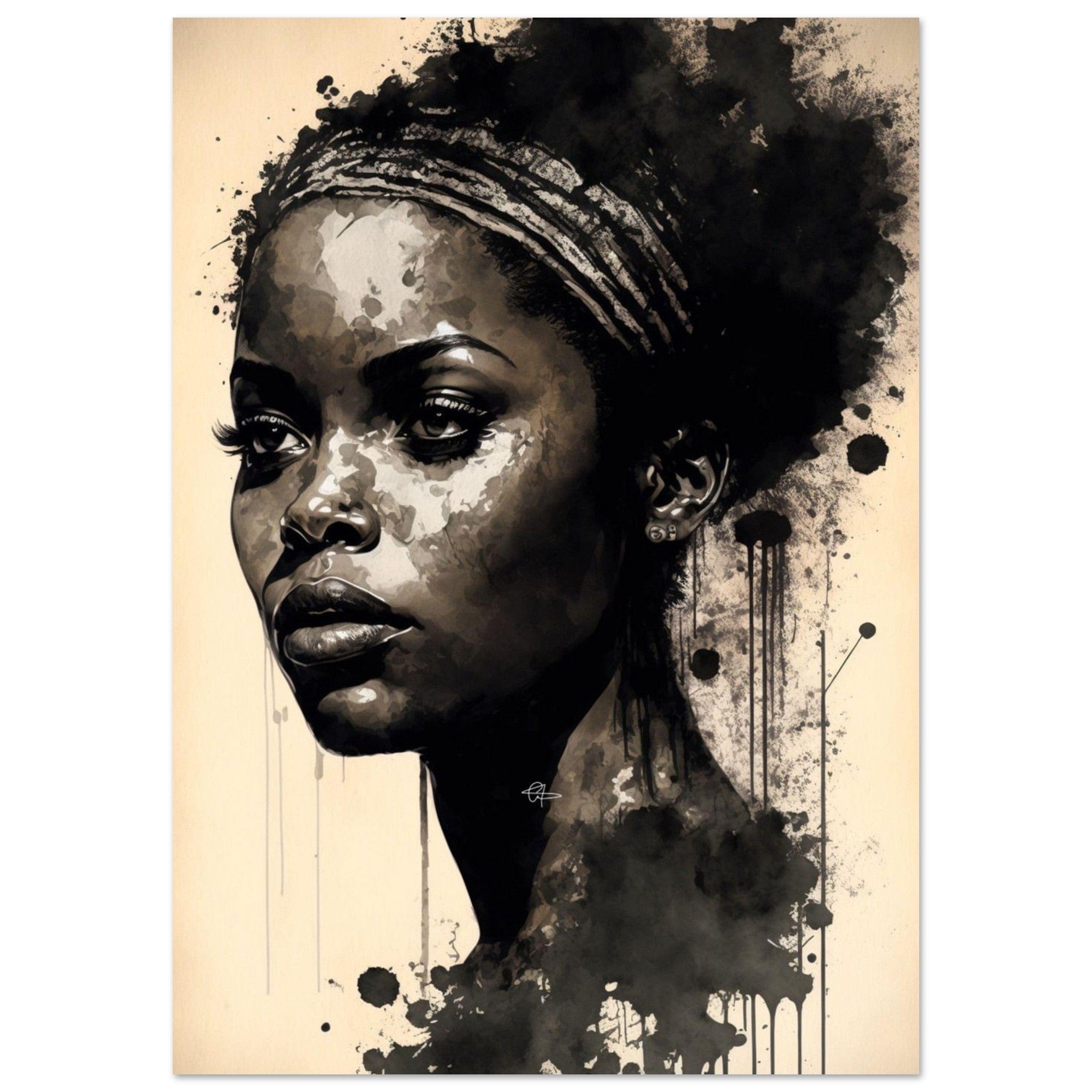 Gelato Print Material A1 (59.4 x 84.1 cm) Peinture Visage Femme Abstrait