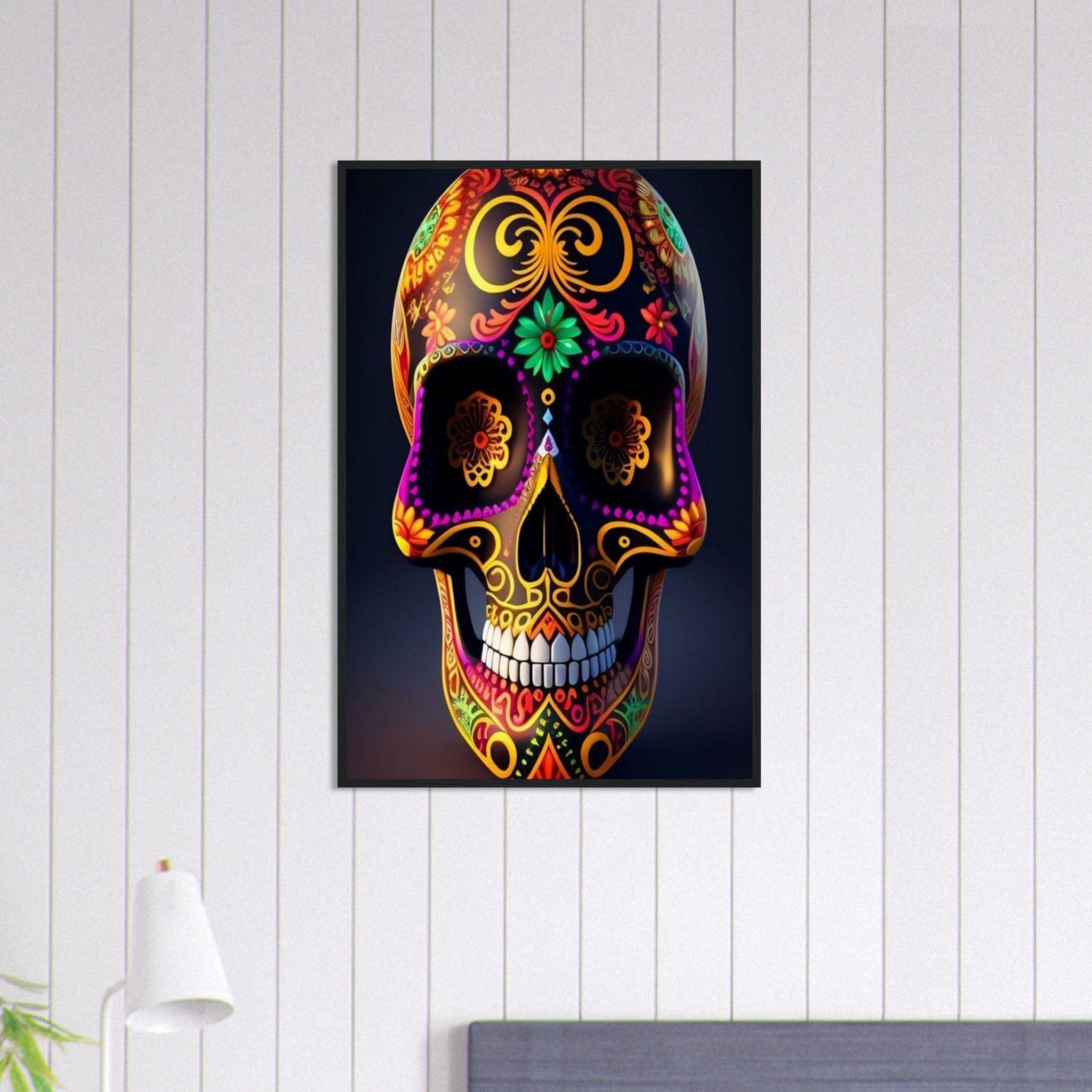 Canvanation Print Material 60x90 cm / 24x36″ Tableau Tête De Mort Mexicain