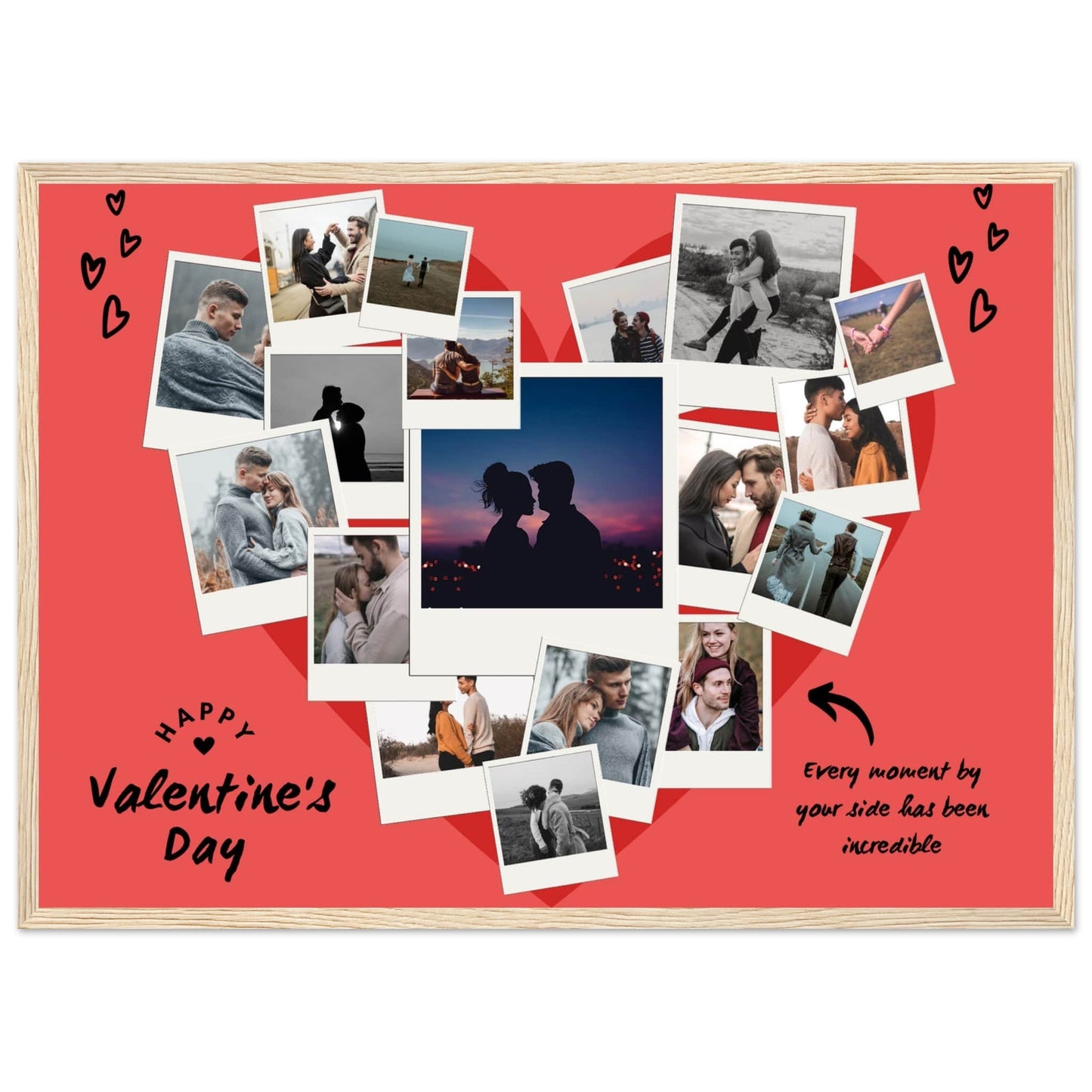 Canvanation Print Material 50x70 cm / 20x28″ / Bois Pele Mele Cadre Photo Couple "Every Moment"