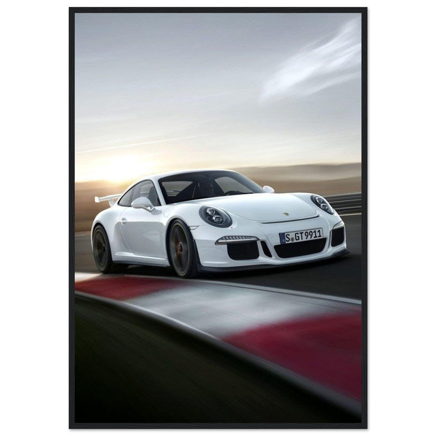 Gelato Print Material 70x100 cm / 28x40″ Tableau Porsche Blanche